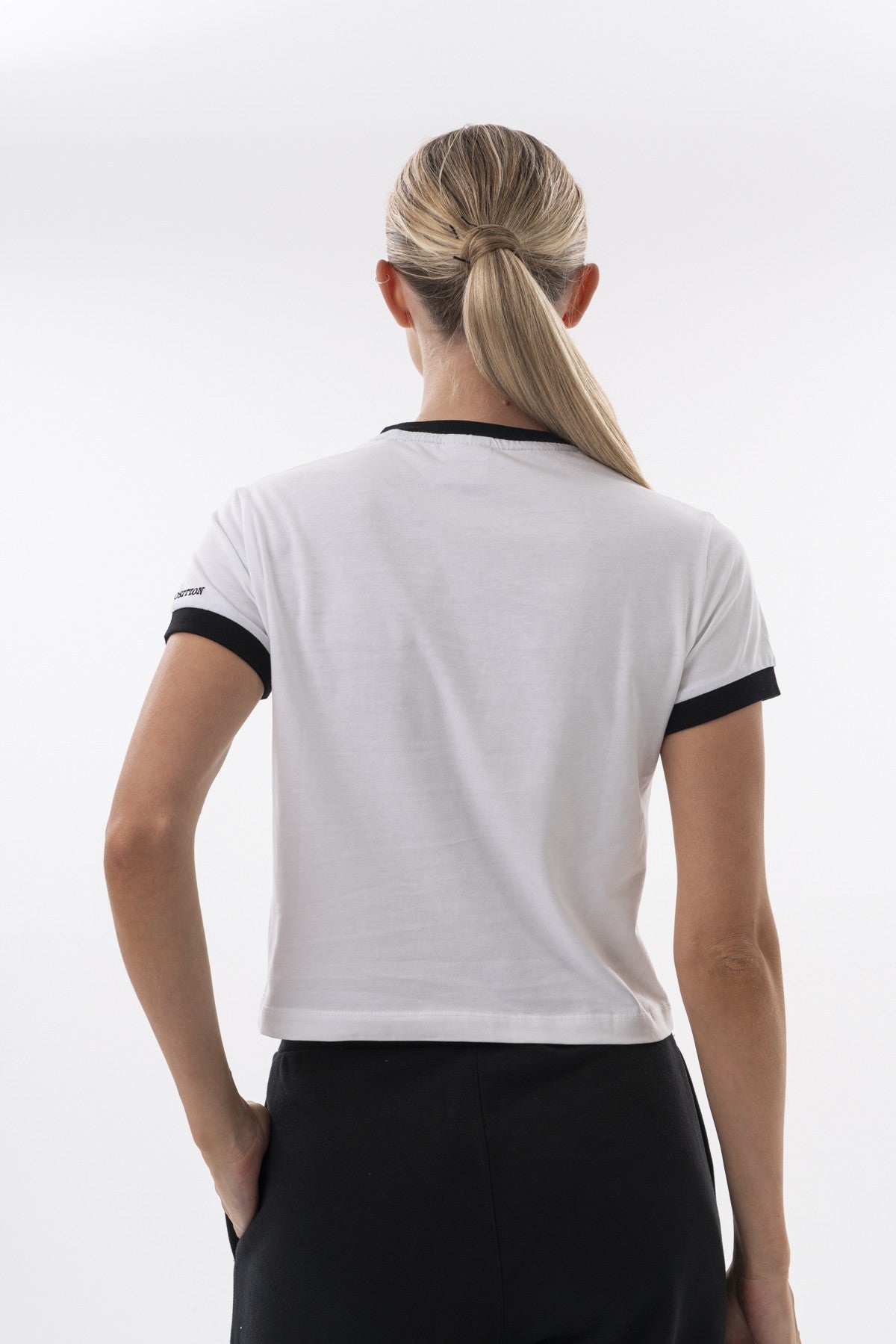 Regular Kadın Bisiklet Yaka Beyaz T-shirt