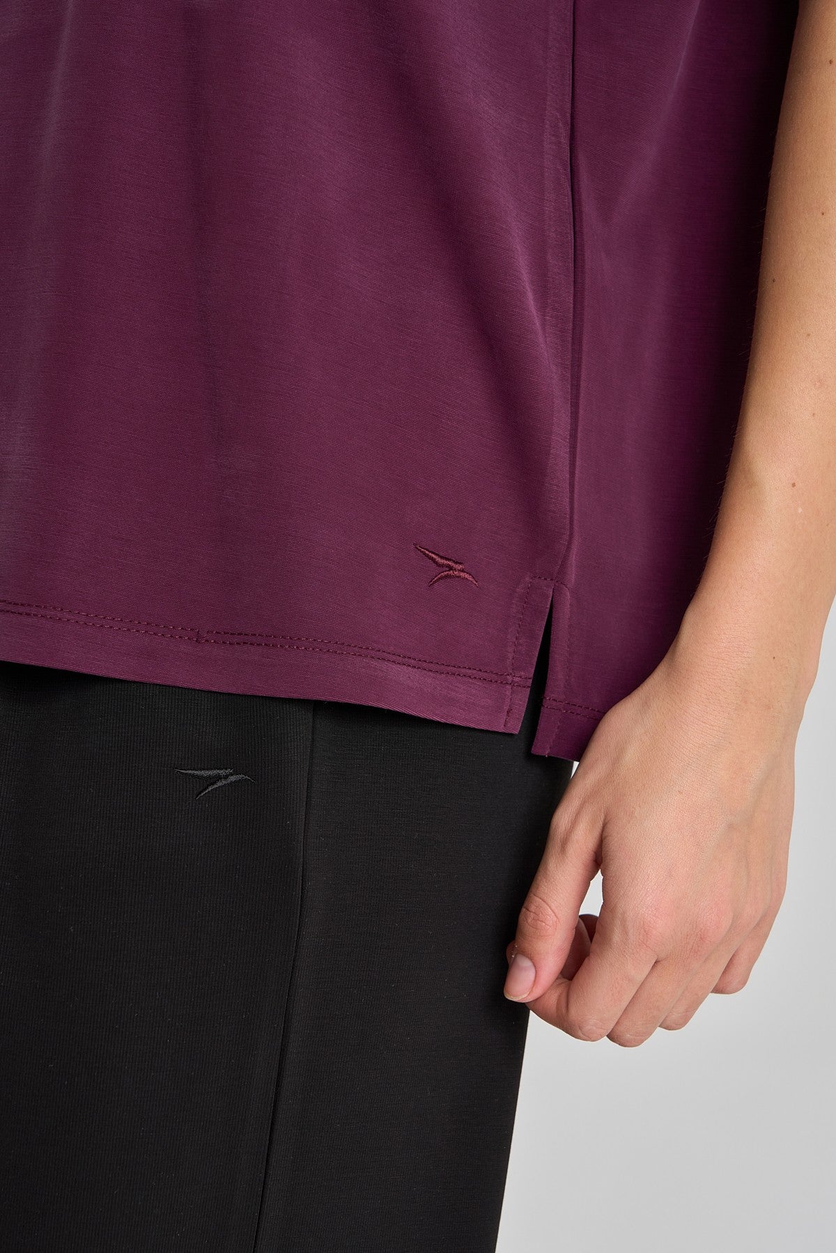 Regular Kadın Bisiklet Yaka Bordo T-shirt