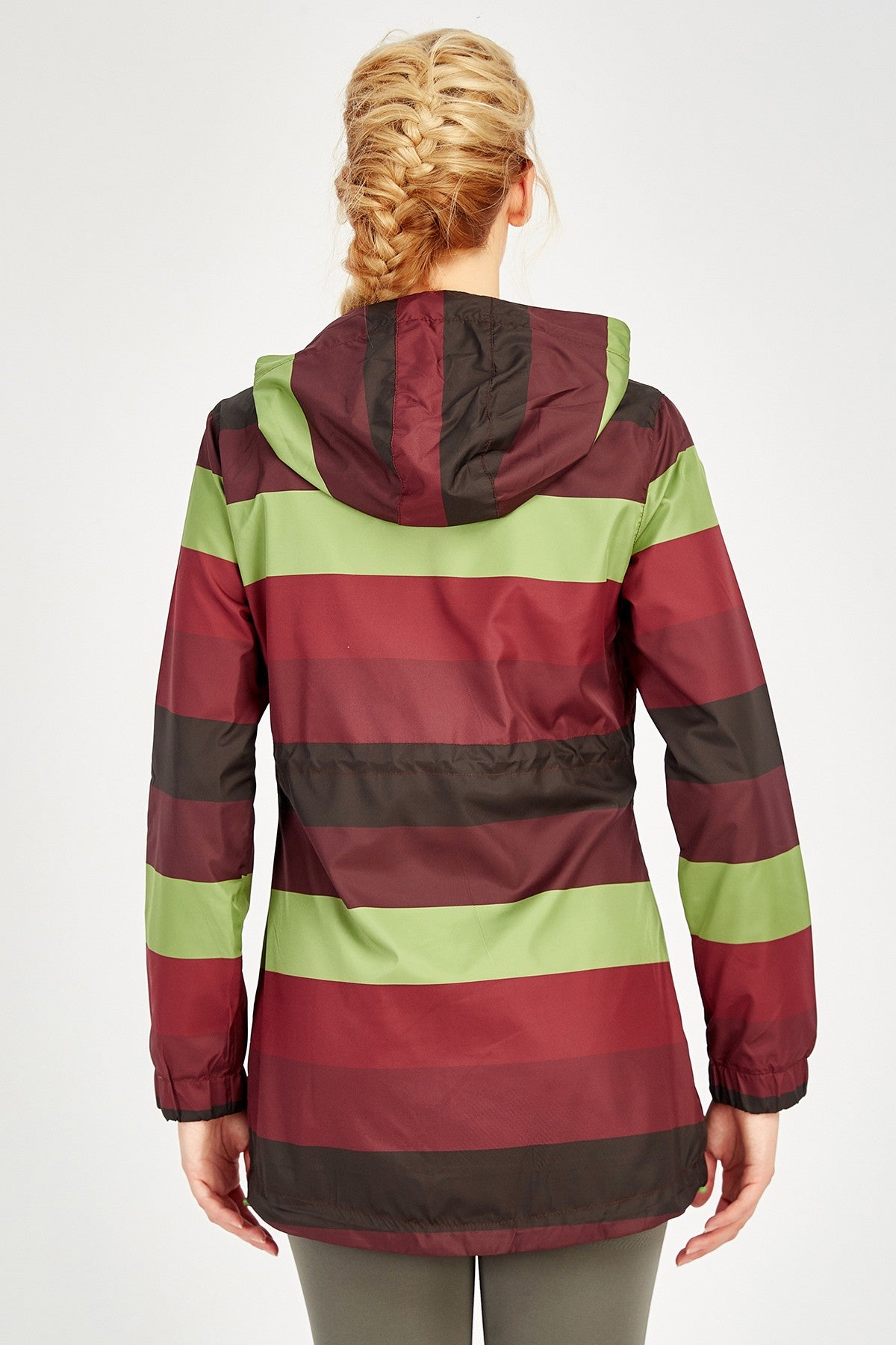 Comfort Kadın Kapüşonlu Açık Yeşil Trenchcoat