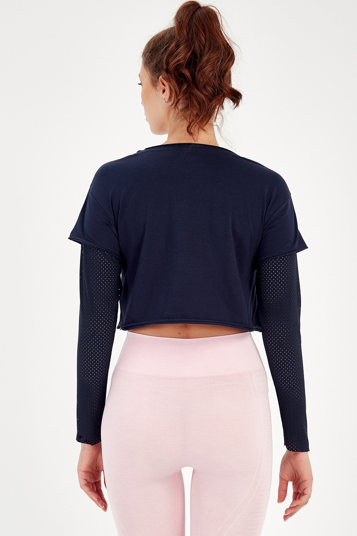 Regular Kadın Bisiklet Yaka Lacivert Sweatshirt