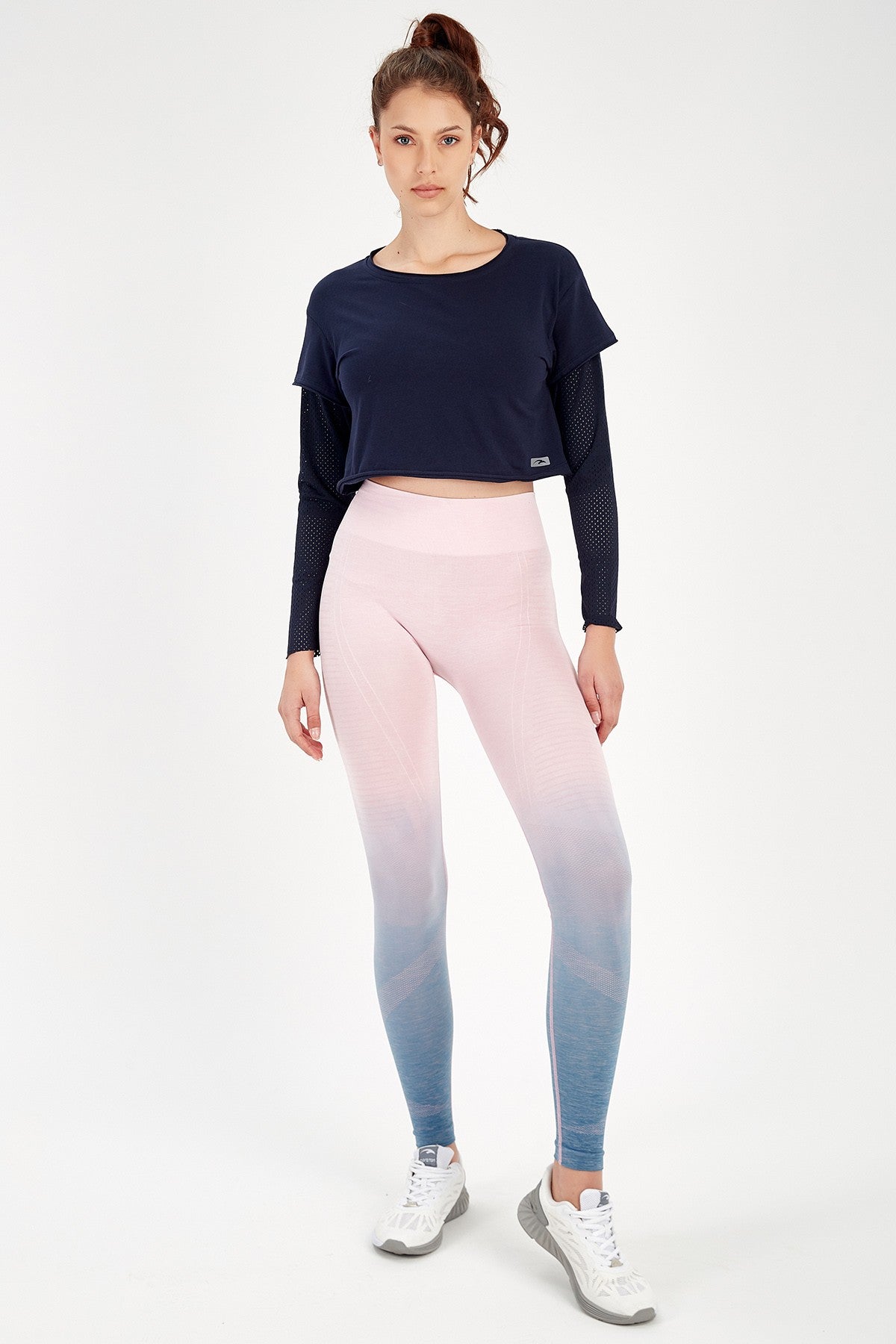 Regular Kadın Bisiklet Yaka Lacivert Sweatshirt