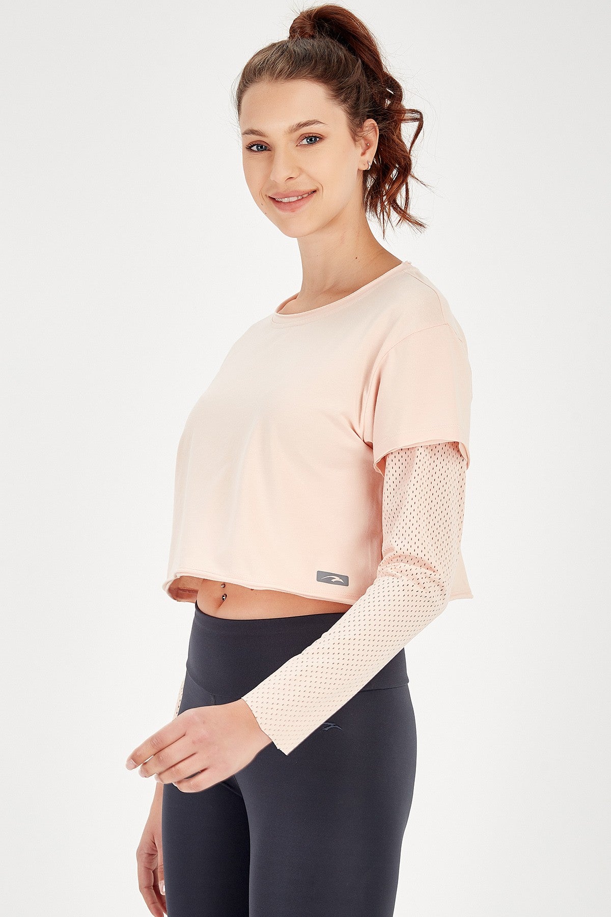 Regular Kadın Bisiklet Yaka Pembe Sweatshirt