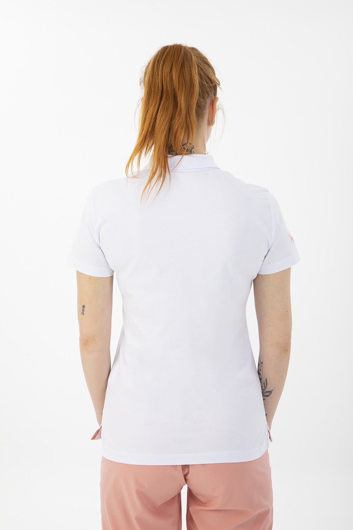 Regular Kadın Polo Yaka Beyaz T-shirt