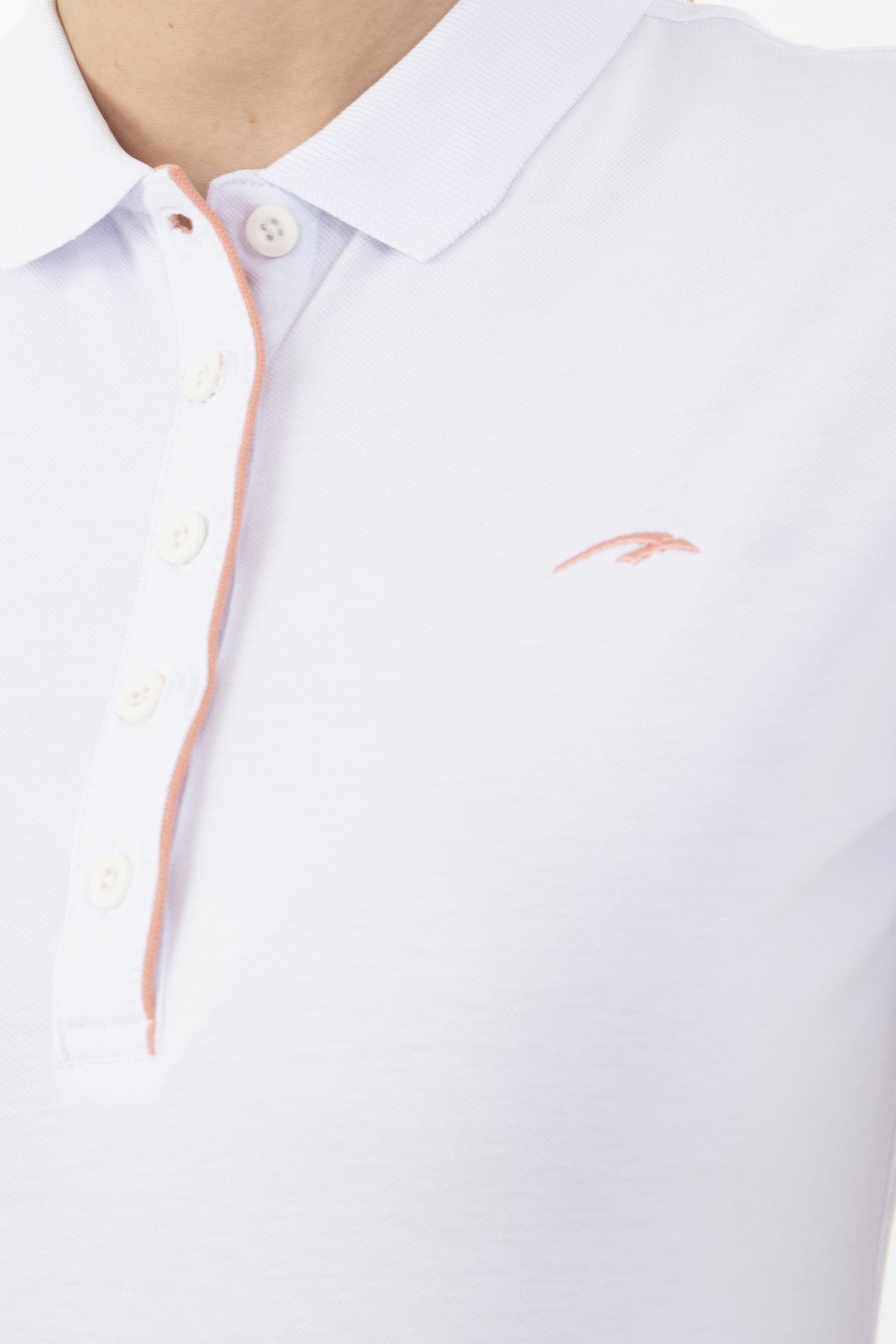 Regular Kadın Polo Yaka Beyaz T-shirt