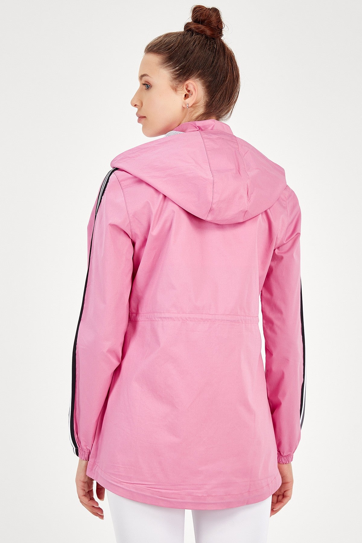 Regular Kadın Kapüşonlu Pembe Ceket