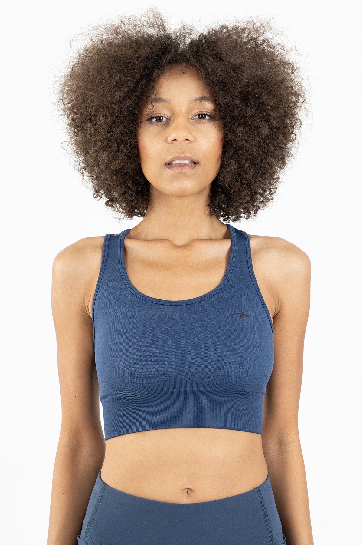 SlimFit Kadın Bisiklet Yaka Mavi Bra