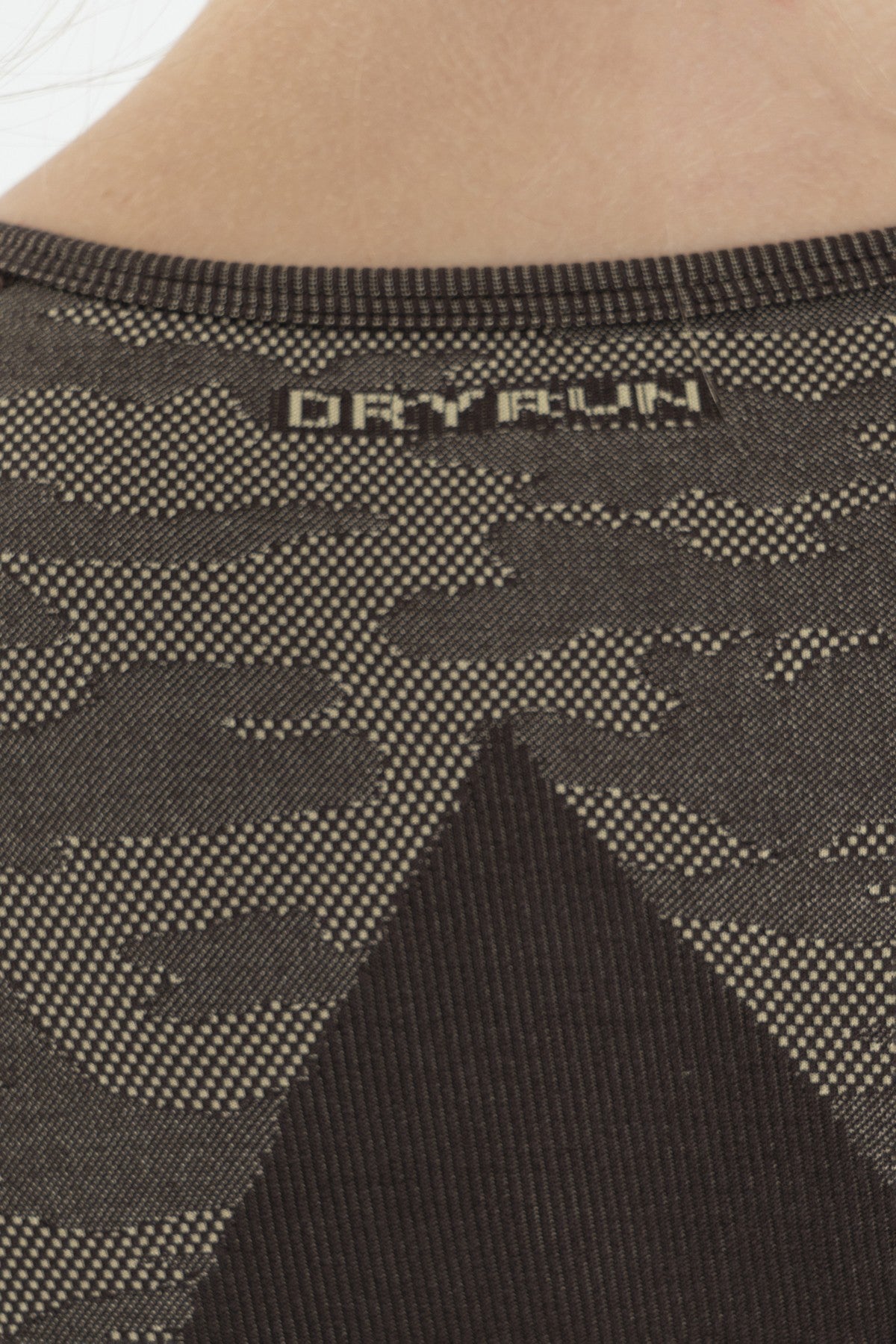 SlimFit Kadın Bisiklet Yaka Kahverengi Crop Top