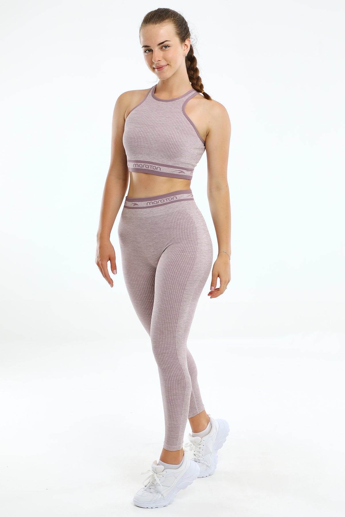 SlimFit Kadın Bisiklet Yaka Lila Bra