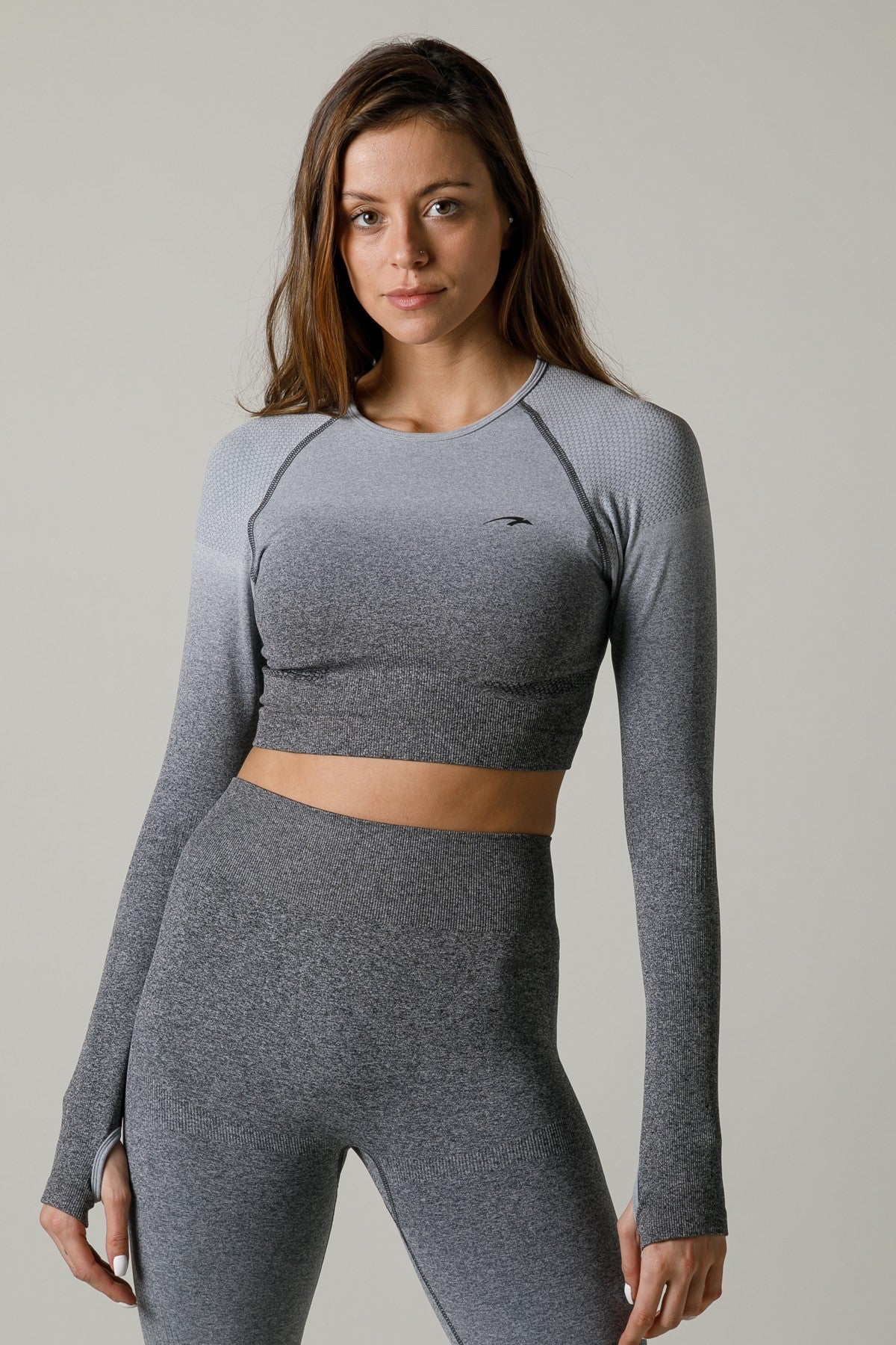 SlimFit Kadın Bisiklet Yaka Siyah Crop Top