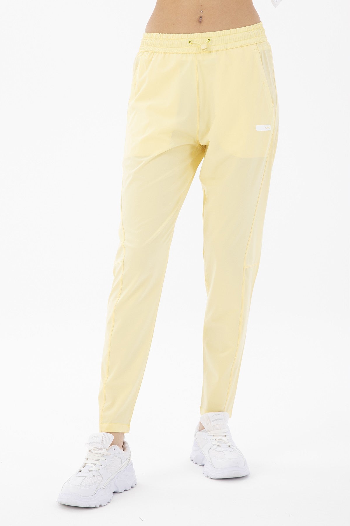 Regular Kadın Dar Paça Sarı Pantolon