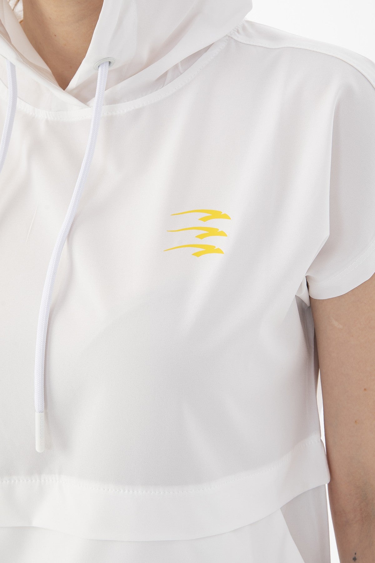 Regular Kadın Kapüşonlu Beyaz T-shirt