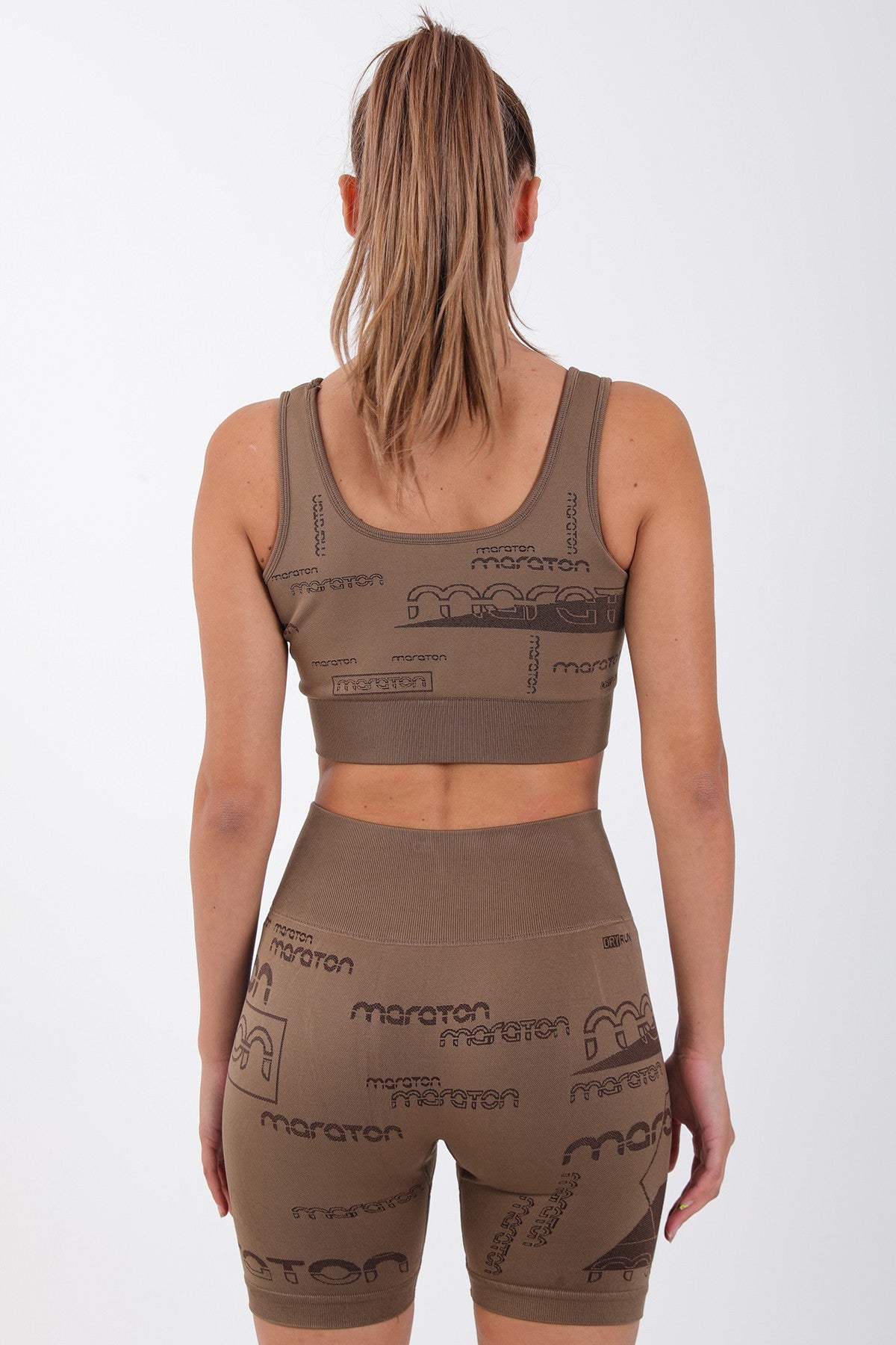 SlimFit Kadın Atlet Yaka Kahverengi Bra