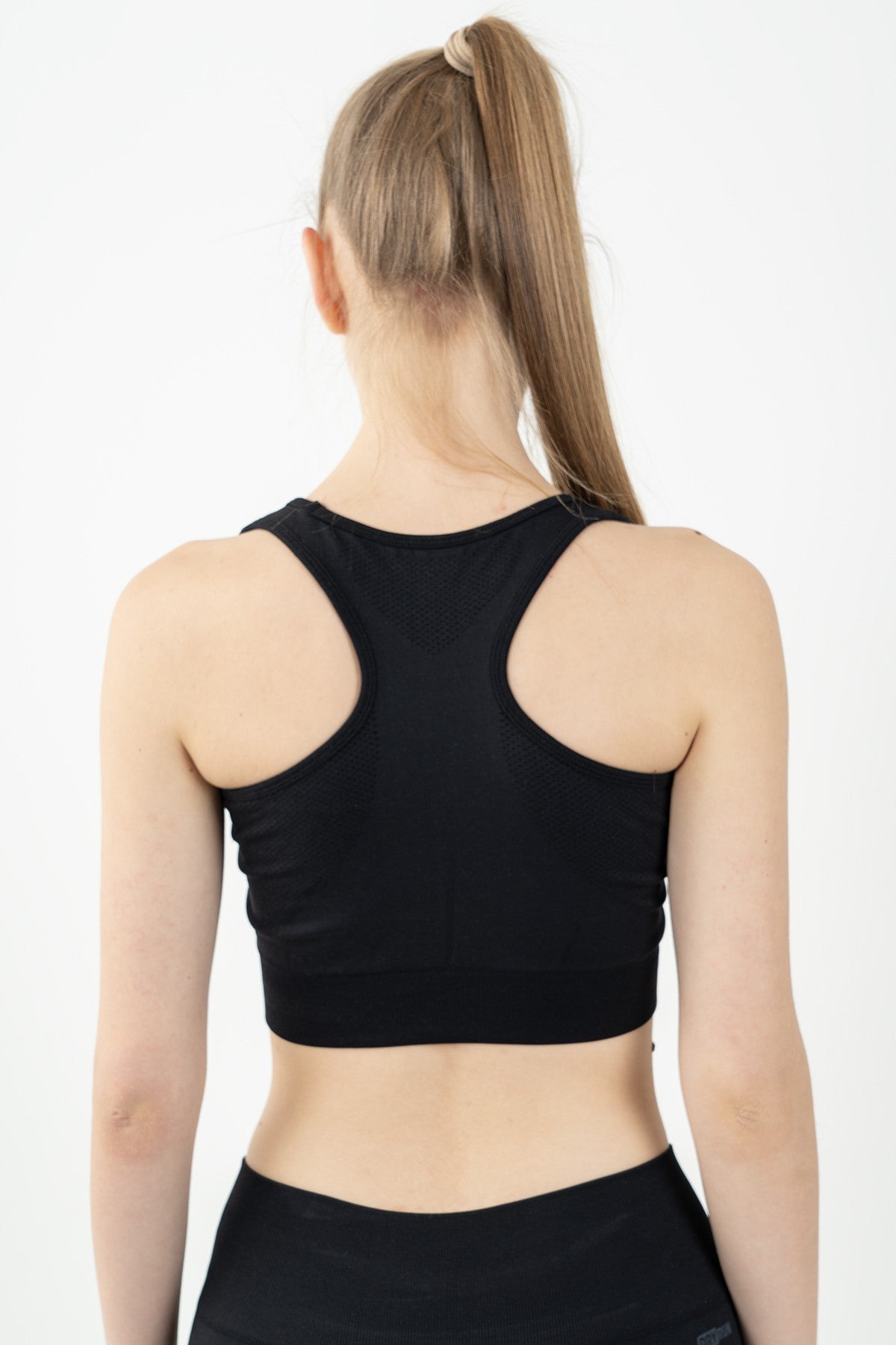 SlimFit Kadın Atlet Yaka Siyah Bra