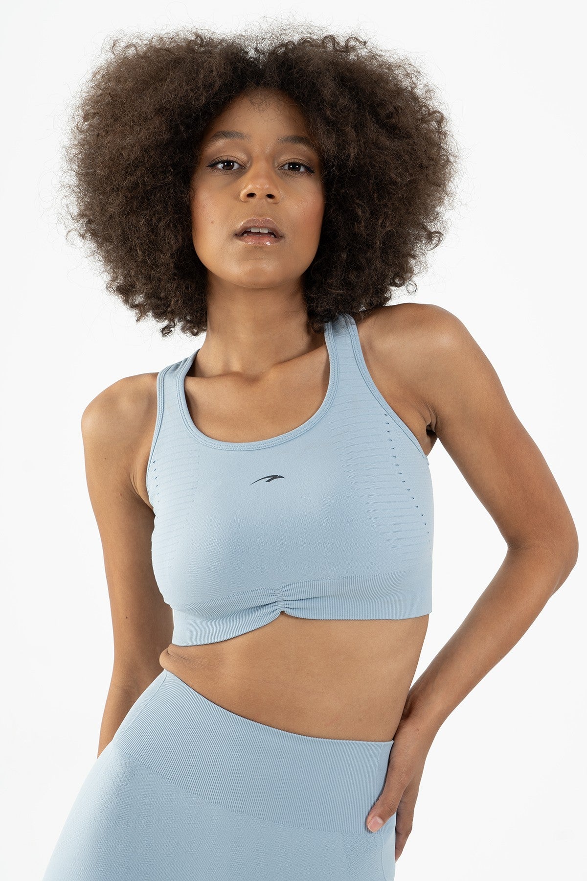 SlimFit Kadın Atlet Yaka Açık Mavi Bra