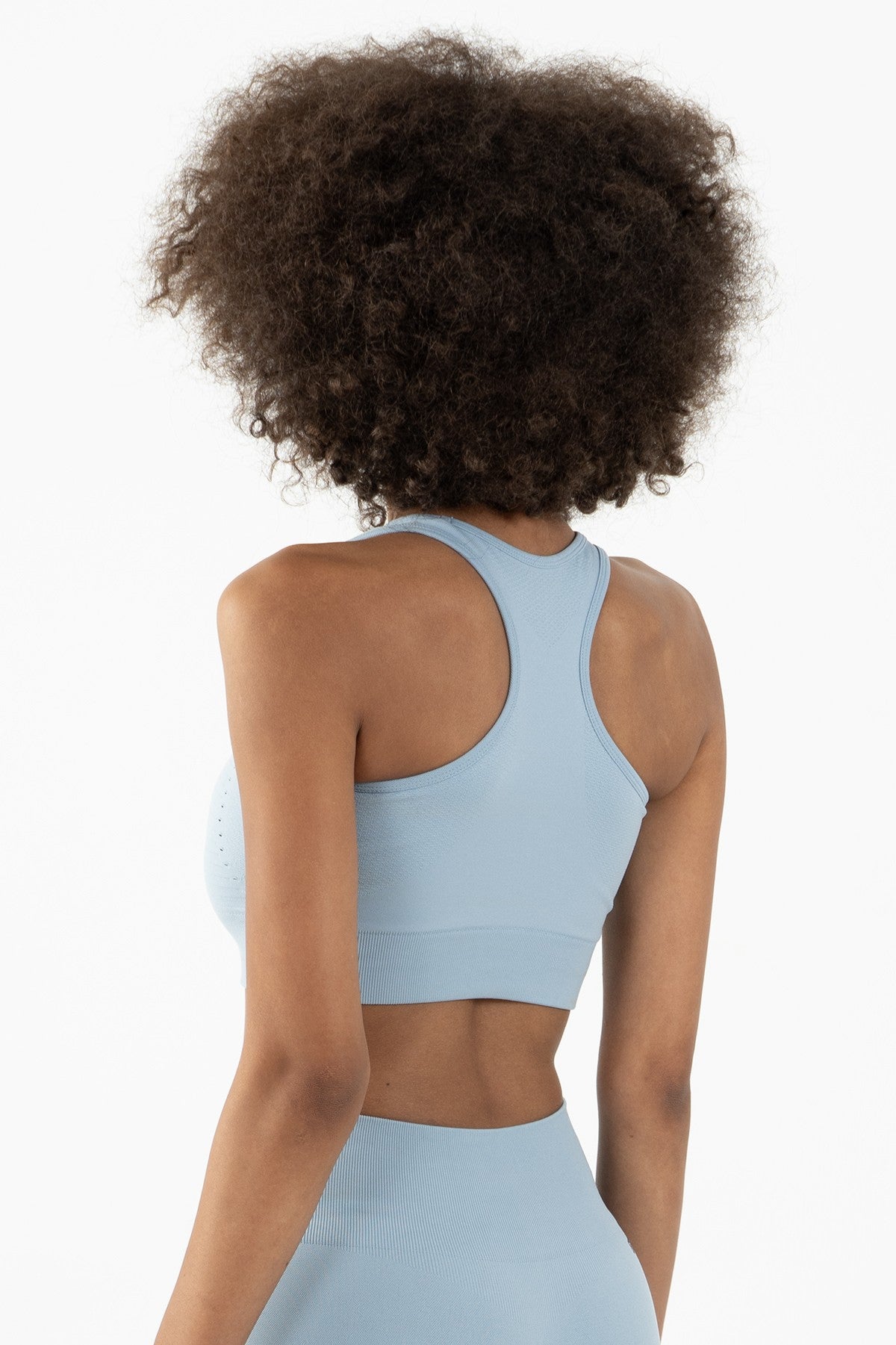 SlimFit Kadın Atlet Yaka Açık Mavi Bra