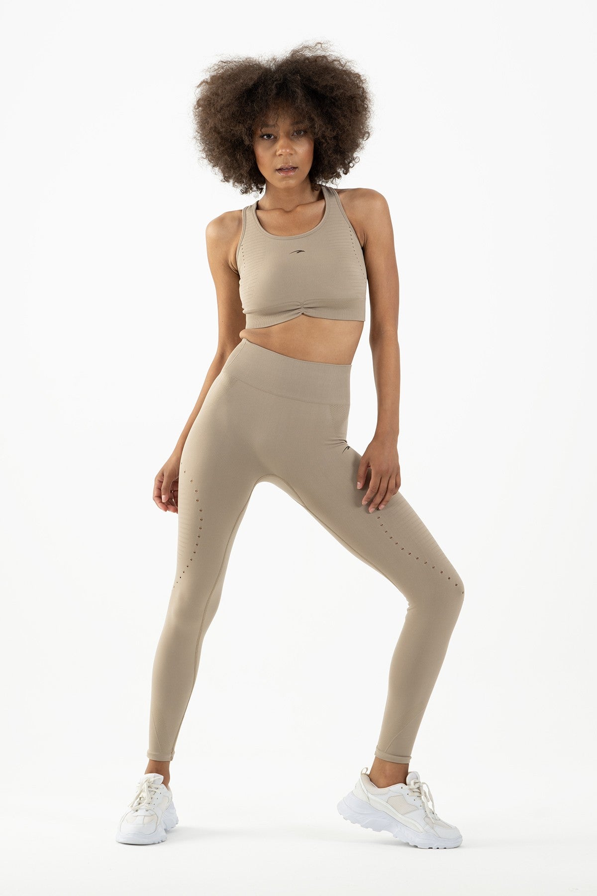 SlimFit Kadın Atlet Yaka Bej Bra