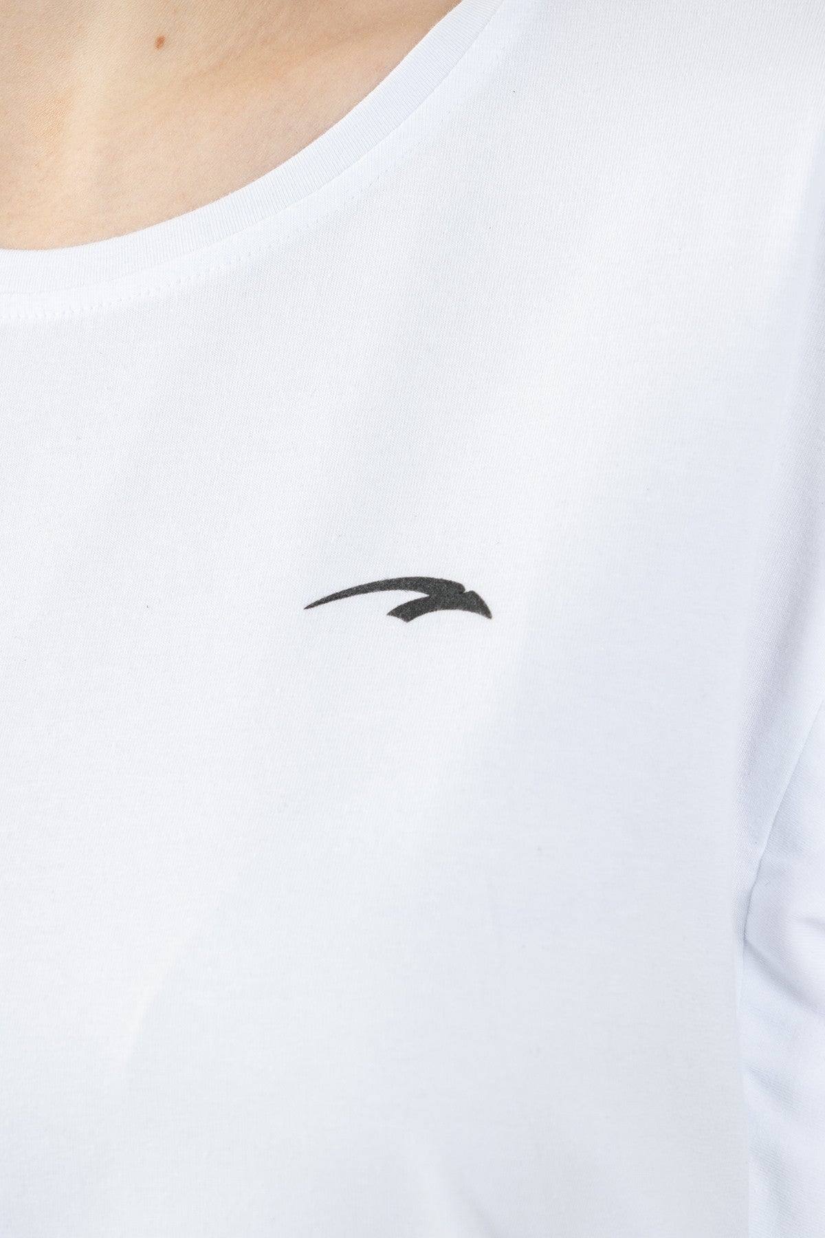 Regular Kadın Bisiklet Yaka Beyaz T-shirt