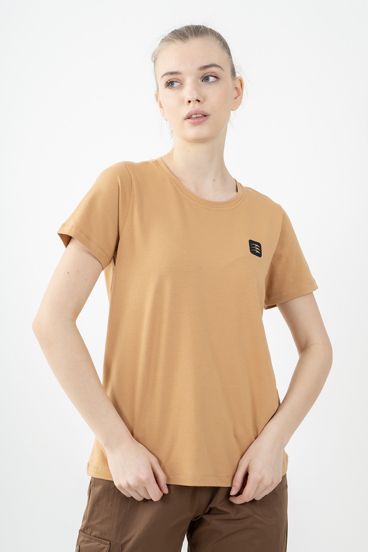 Regular Kadın Bisiklet Yaka Kırmızı T-shirt