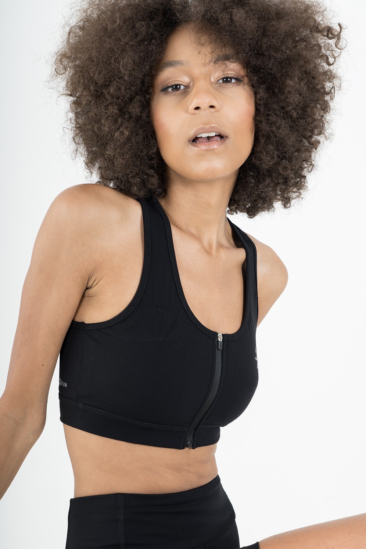 SlimFit Kadın Atlet Yaka Siyah Bra