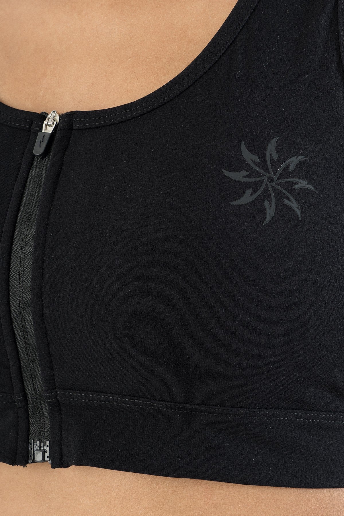 SlimFit Kadın Atlet Yaka Siyah Bra