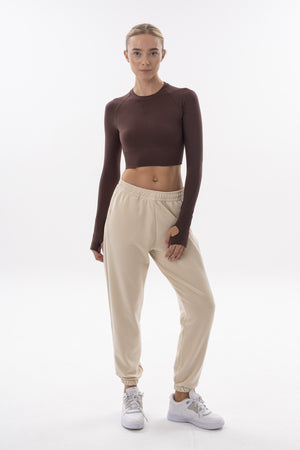 Kadın Bisiklet Yaka Çok Renkli Crop Top