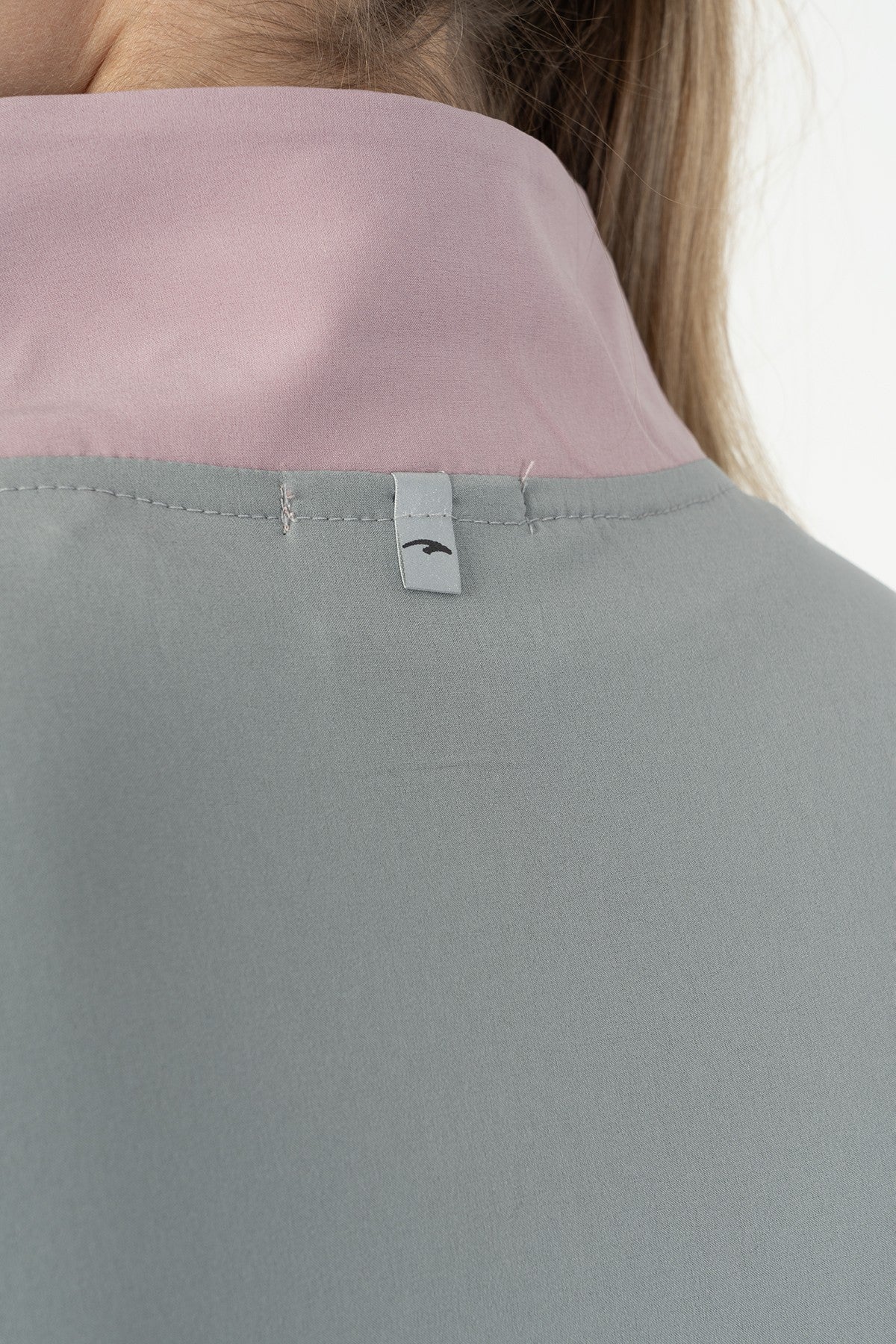 Regular Kadın Dik Yaka Gri Tracktop