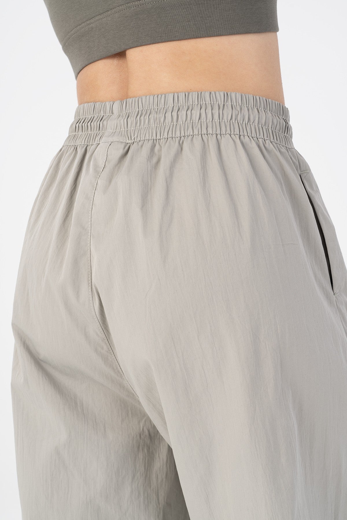 Comfort Kadın Bol Paça Gri Pantolon