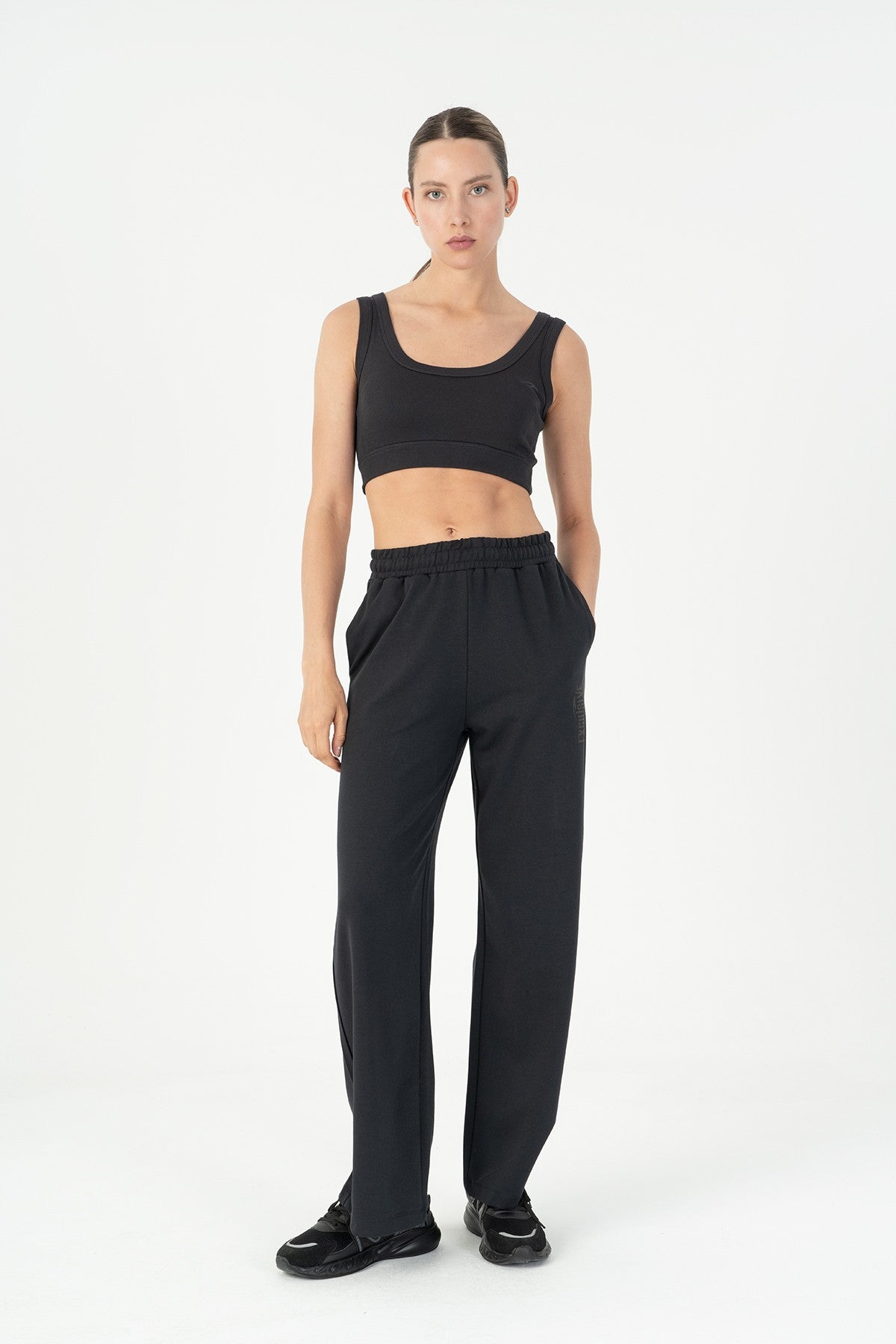 SlimFit Kadın U Yaka Antrasit Bra