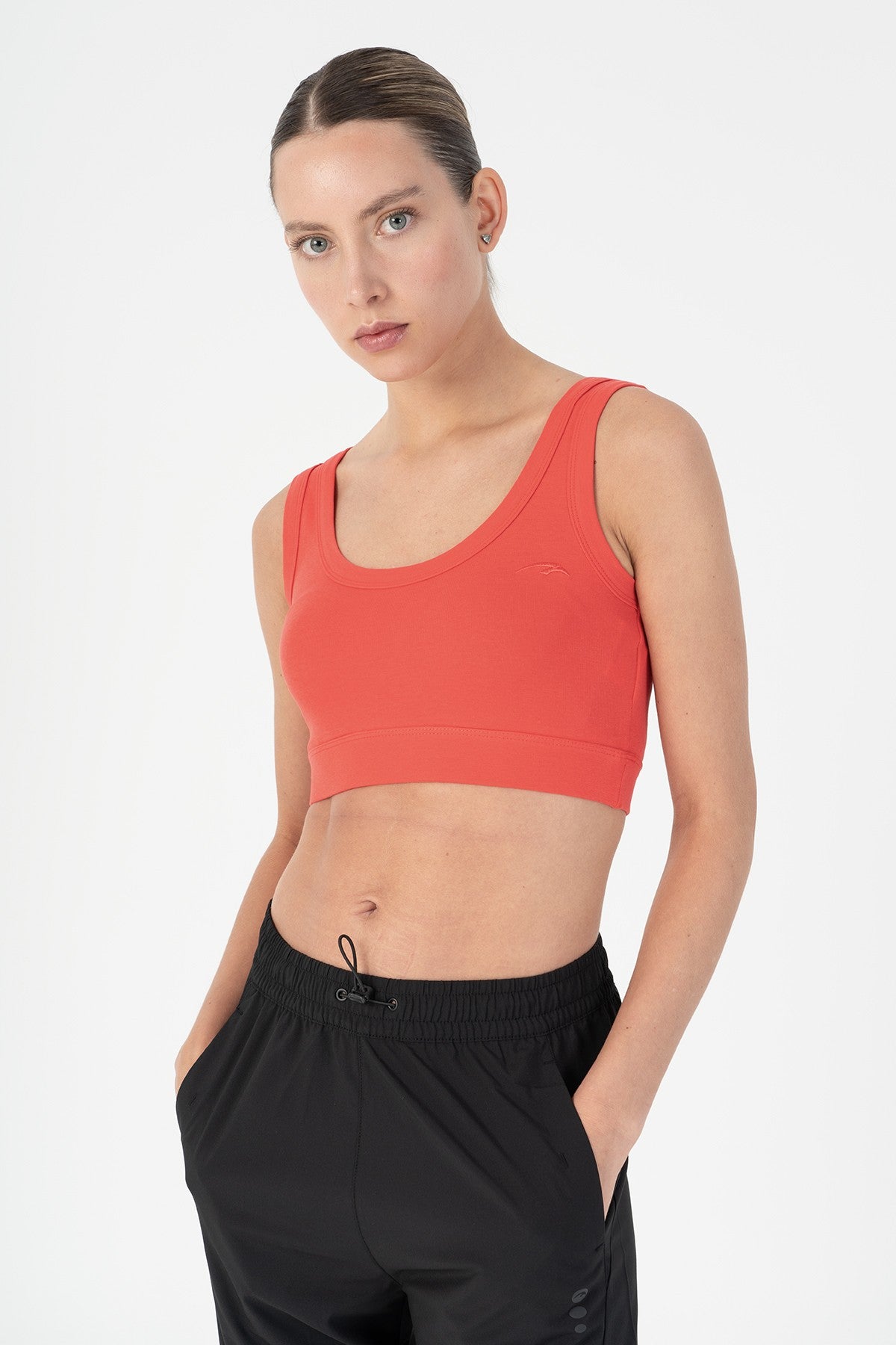 SlimFit Kadın U Yaka Kırmızı Bra