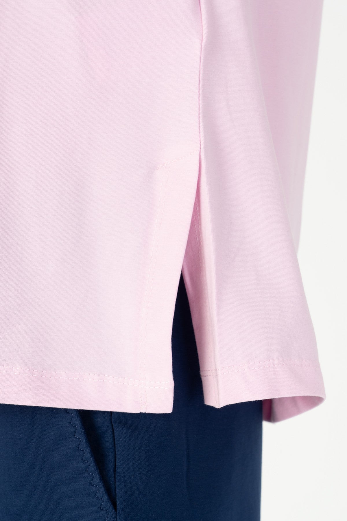 Regular Kadın Bisiklet Yaka Pembe T-shirt