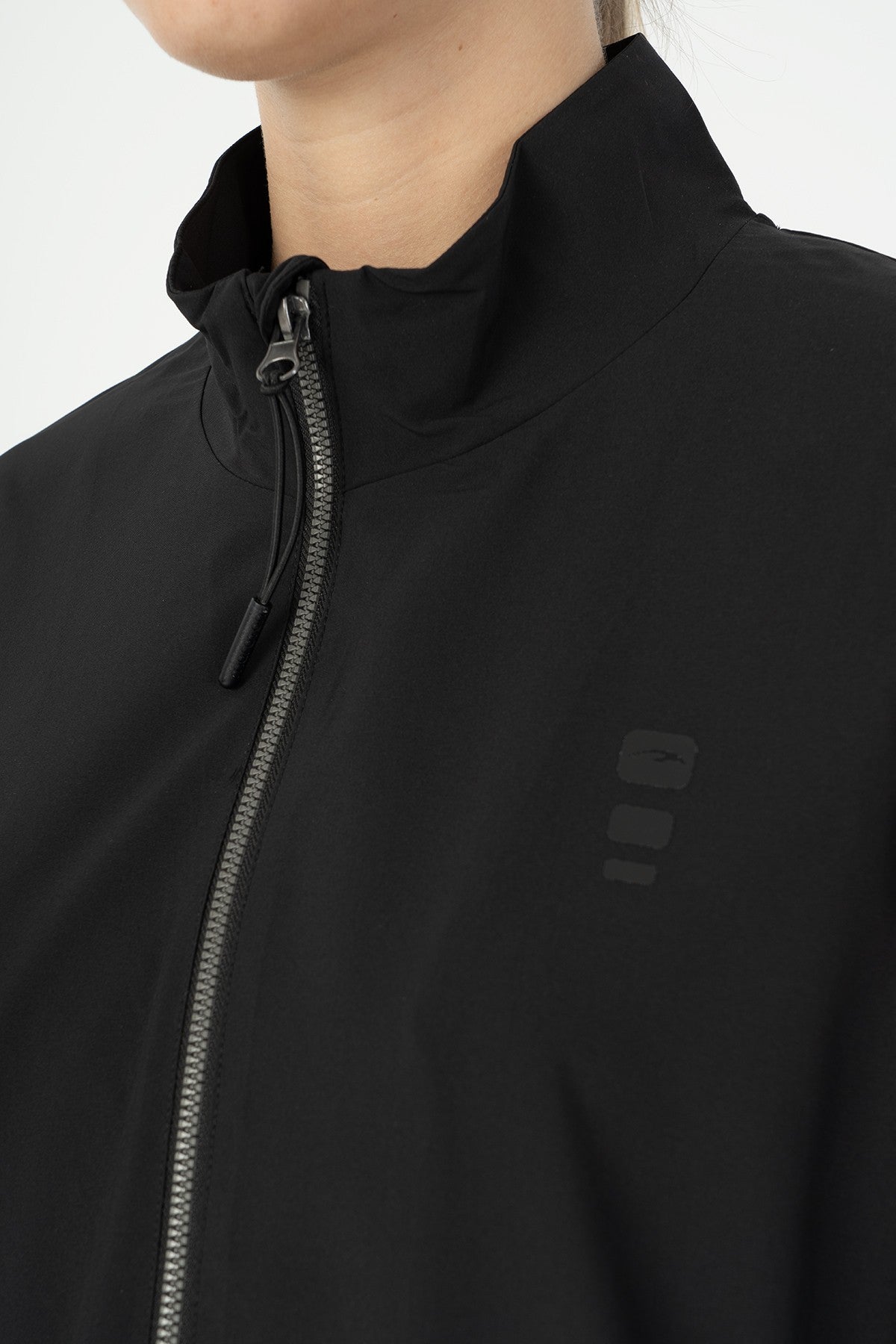Comfort Kadın Dik Yaka Siyah Tracktop