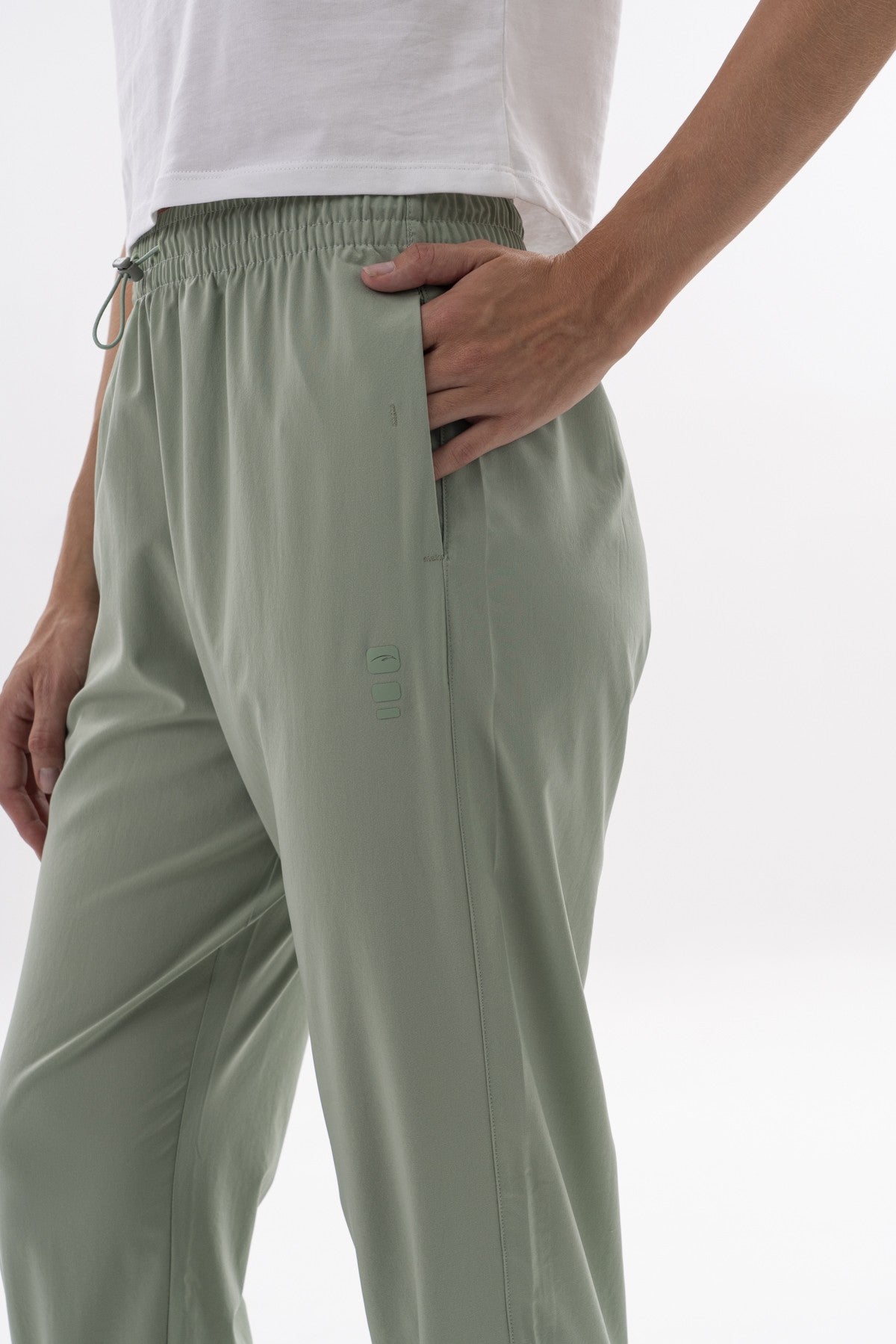 Comfort Kadın Dönüşlü Lastik Paça Yeşil Eşofman Altı