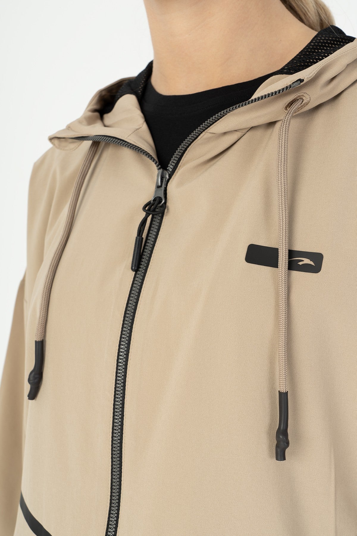 Comfort Kadın Kapüşonlu Bej Tracktop