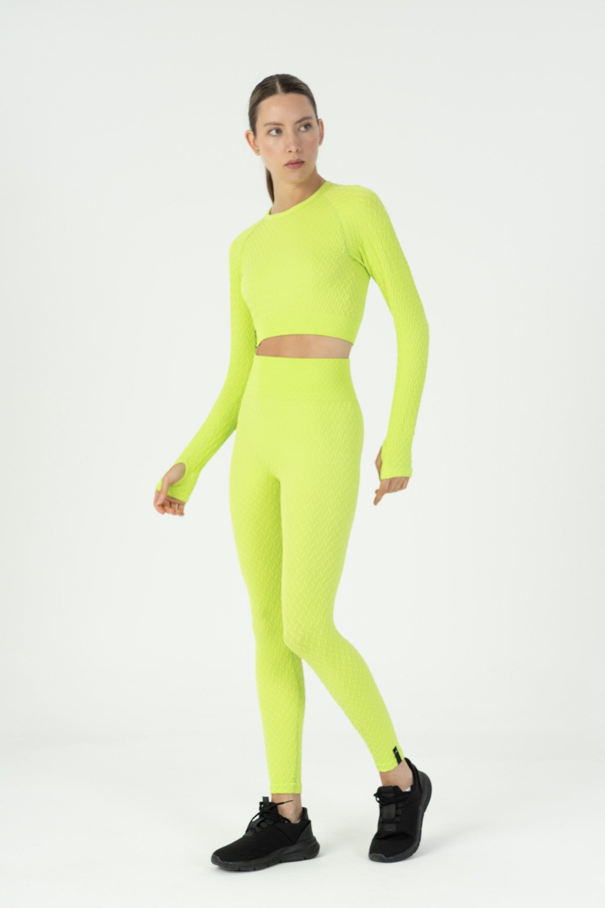 Seamless Kadın Neon Yeşil Tayt