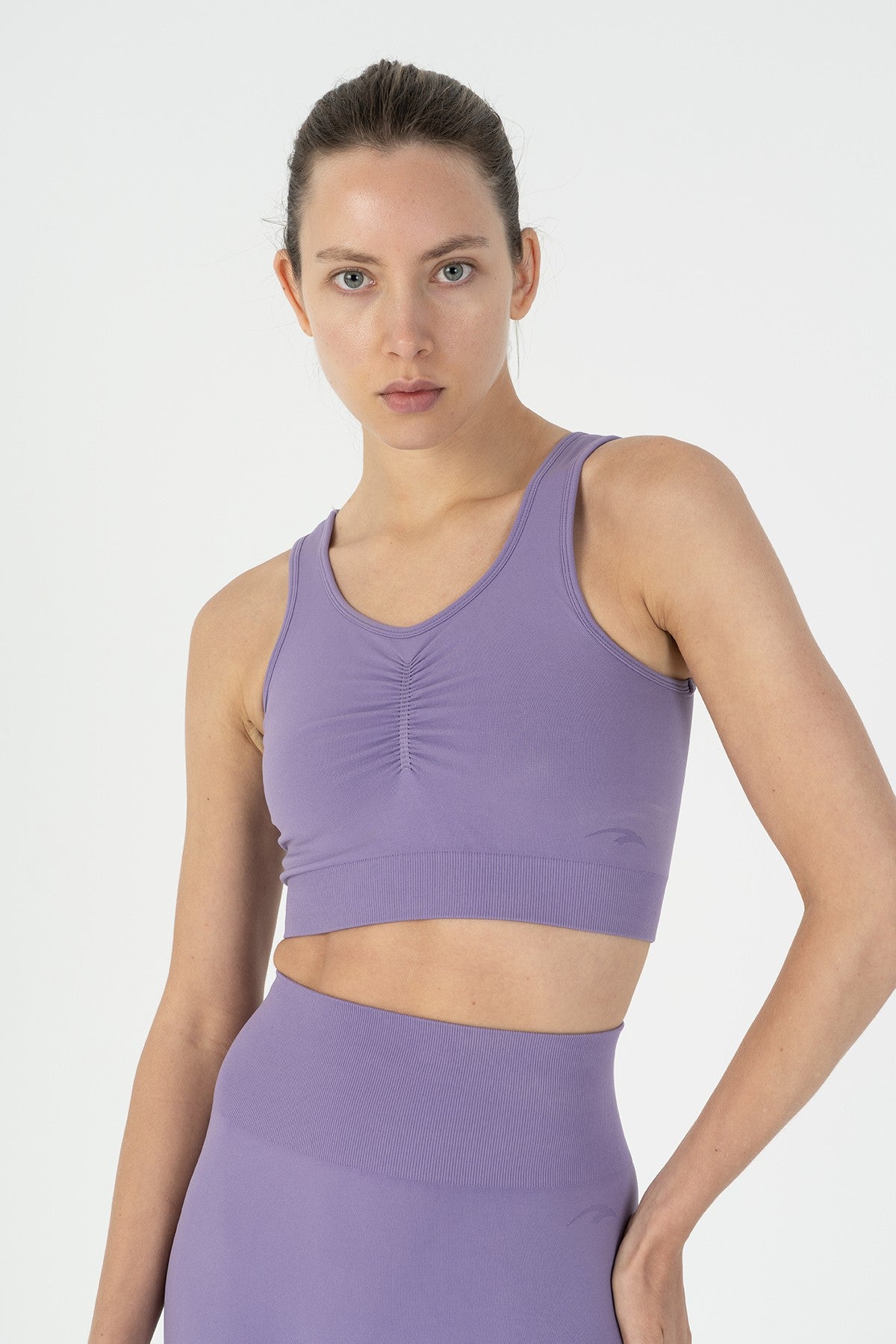 SlimFit Kadın Düz Yaka Açık mor Bra