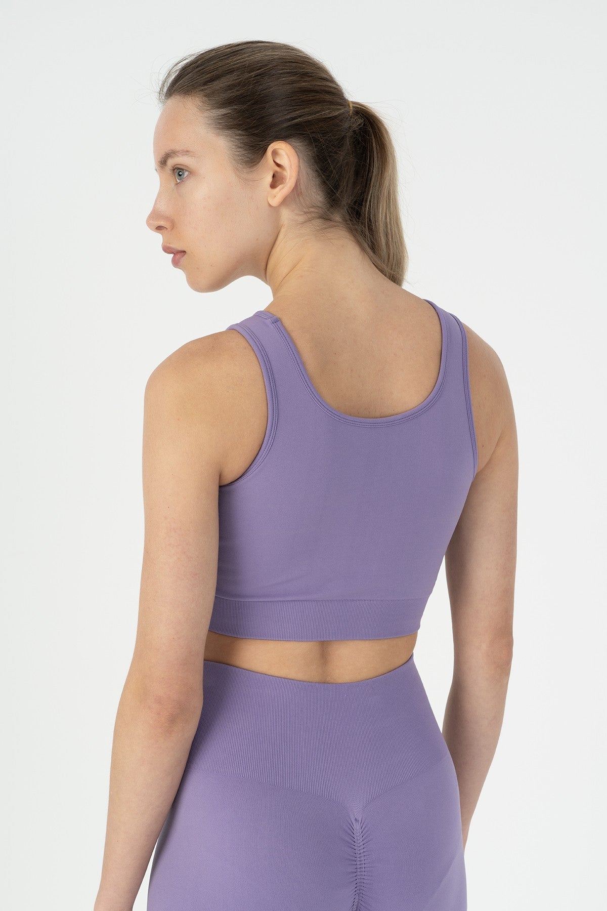 SlimFit Kadın Düz Yaka Açık mor Bra