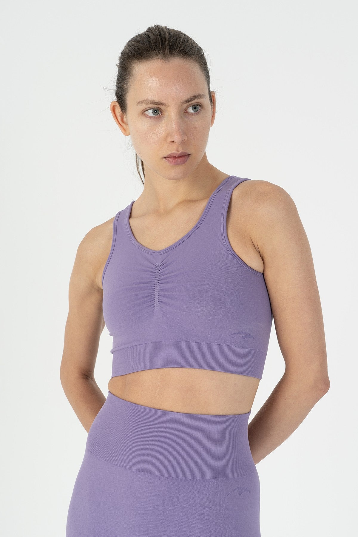 SlimFit Kadın Düz Yaka Açık mor Bra