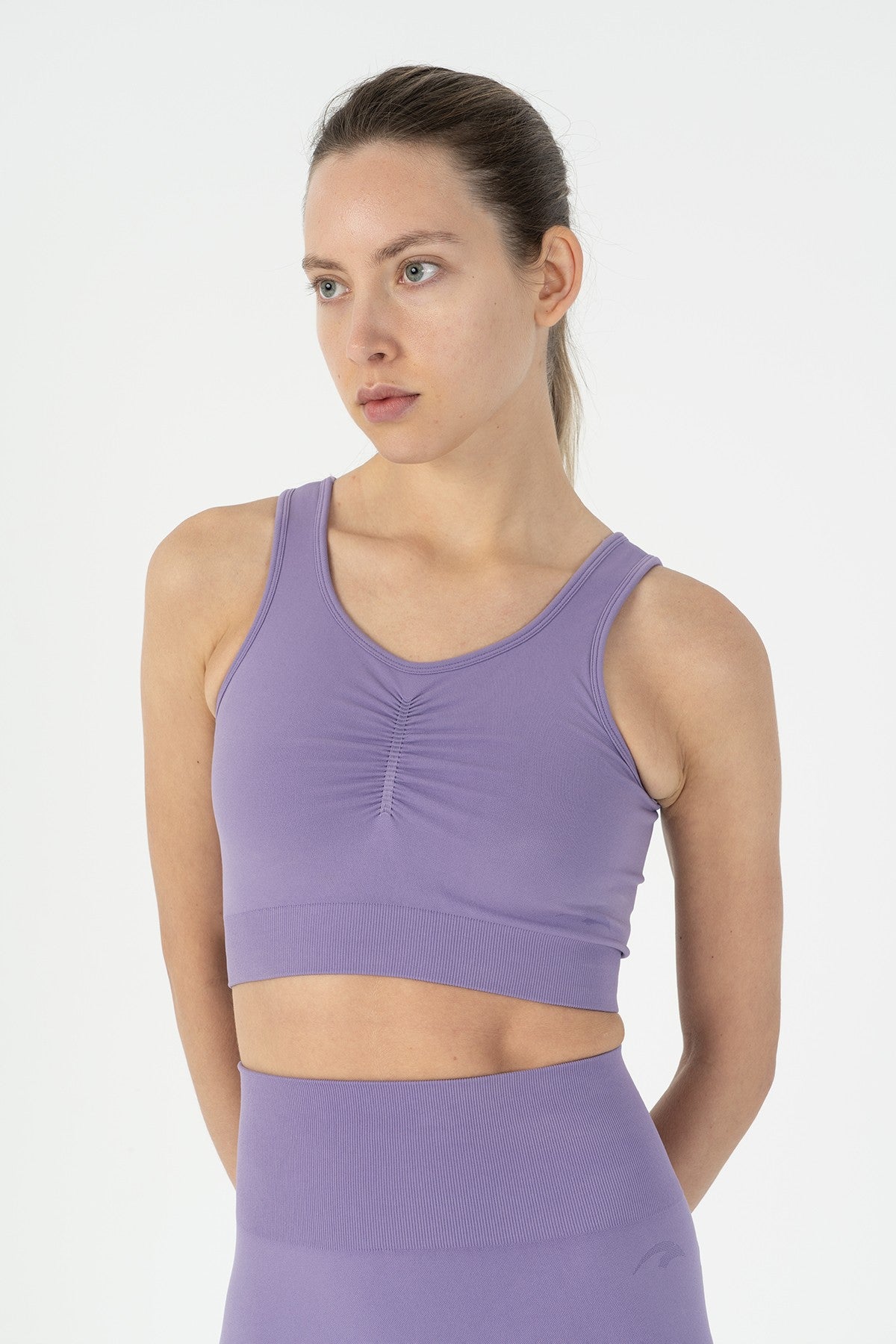 SlimFit Kadın Düz Yaka Açık mor Bra