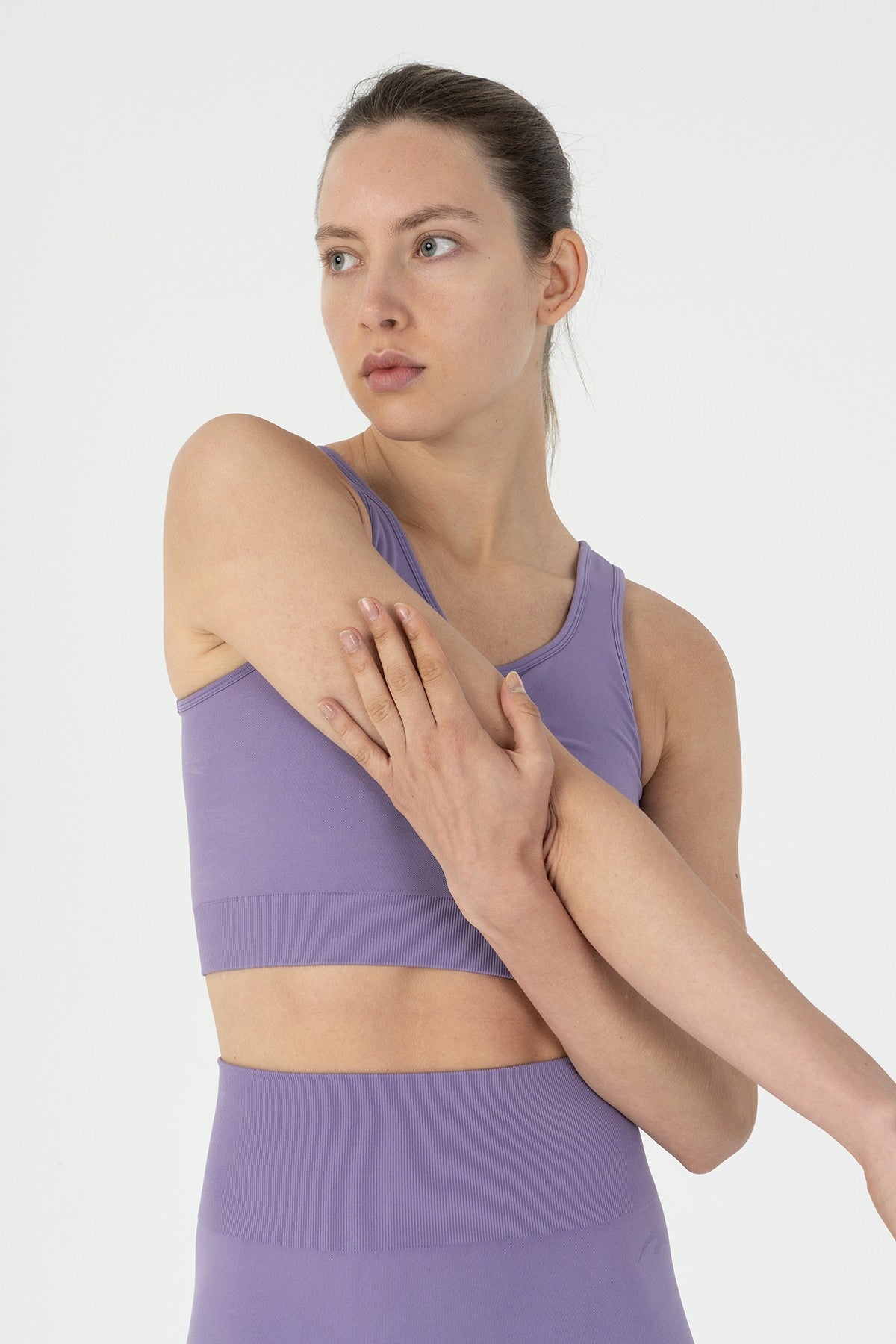 SlimFit Kadın Düz Yaka Açık mor Bra