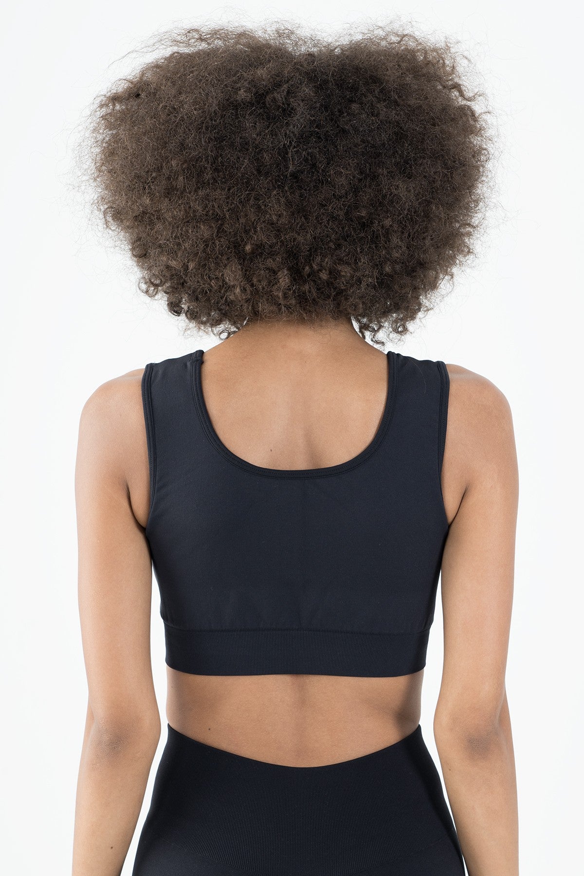 SlimFit Kadın Düz Yaka Siyah Bra