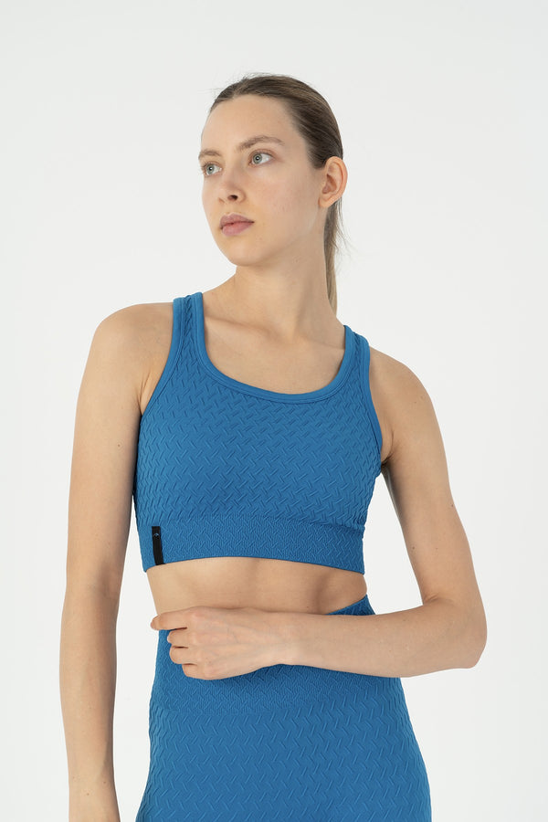 SlimFit Kadın Kapalı Yaka Turkuaz Bra