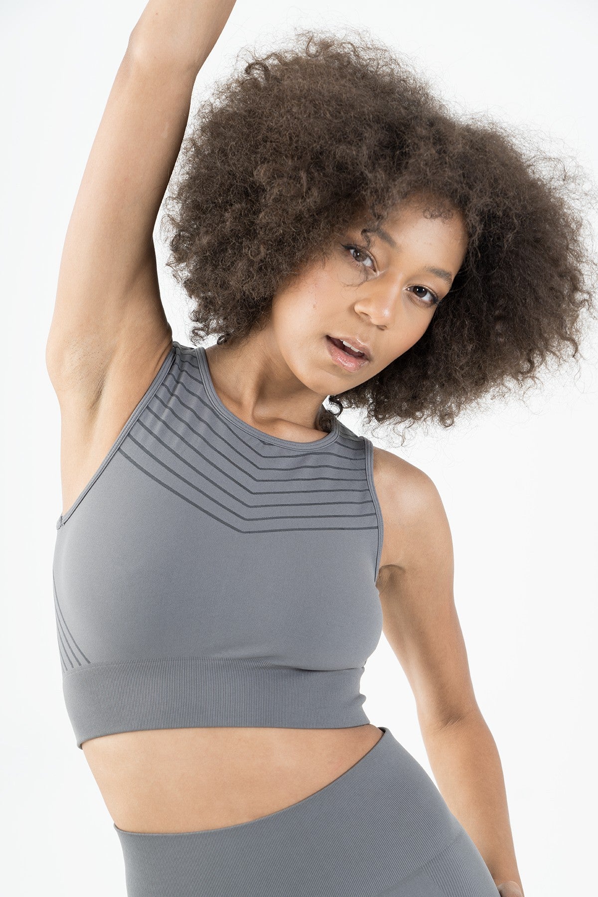 SlimFit Kadın Kapalı Yaka Antrasit Bra