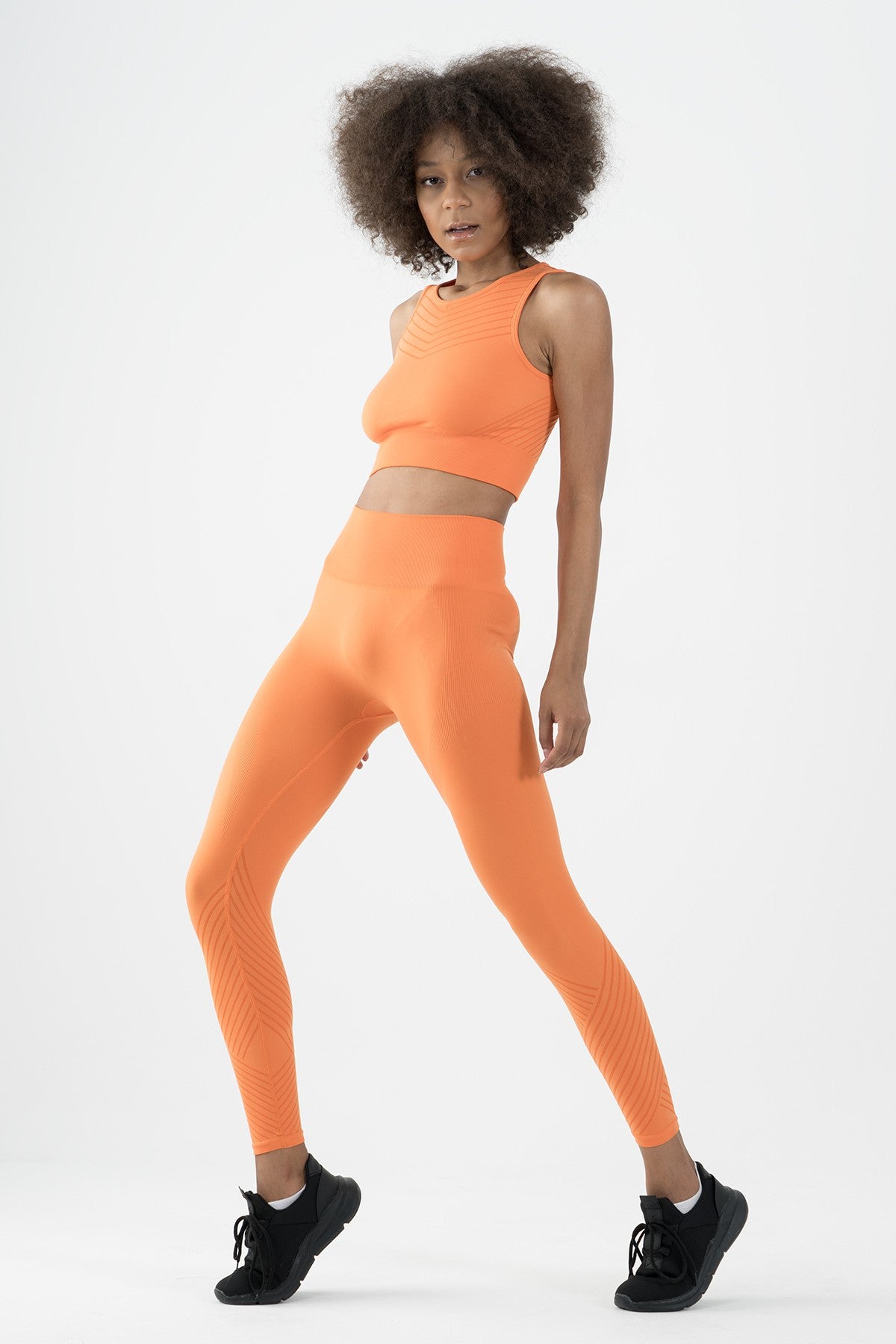 SlimFit Kadın Kapalı Yaka Turuncu Bra