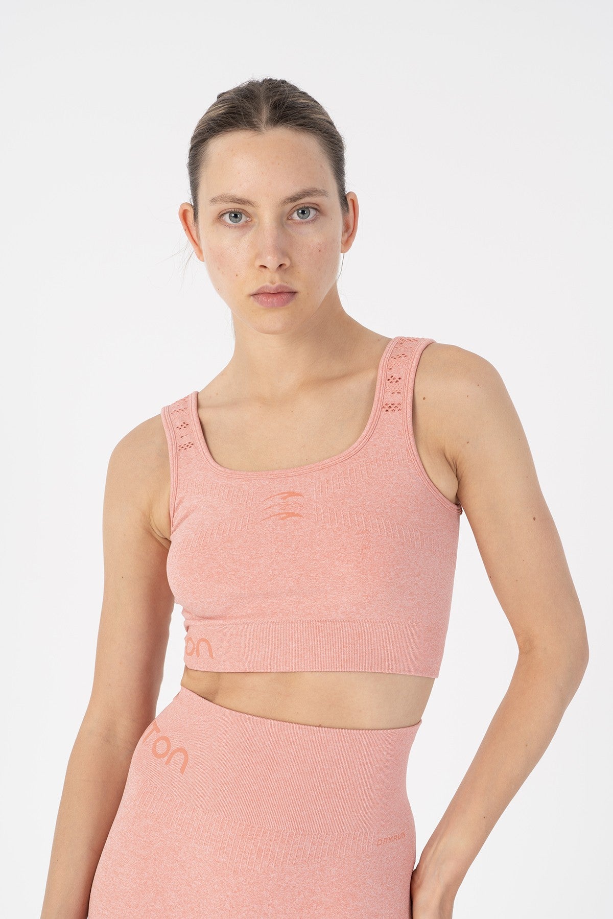 SlimFit Kadın Düz Yaka Pembe Bra