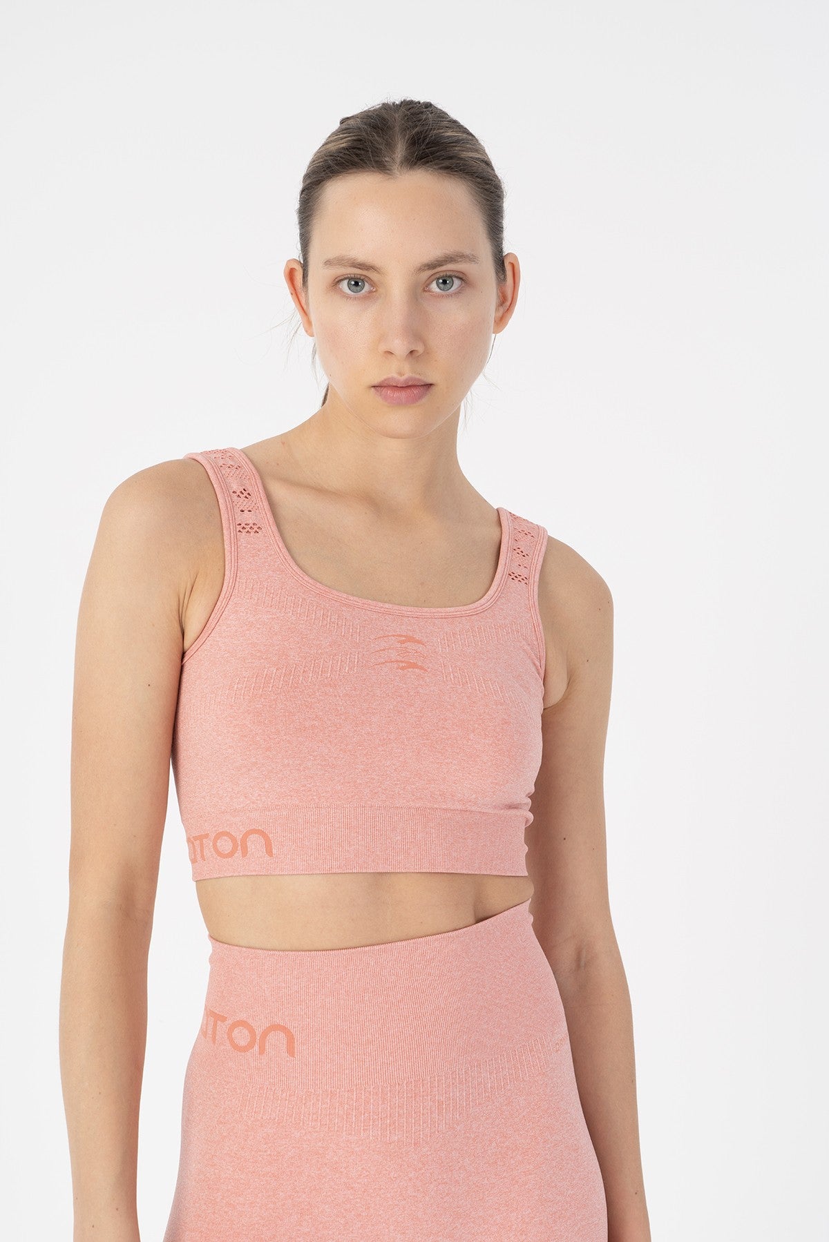 SlimFit Kadın Düz Yaka Pembe Bra