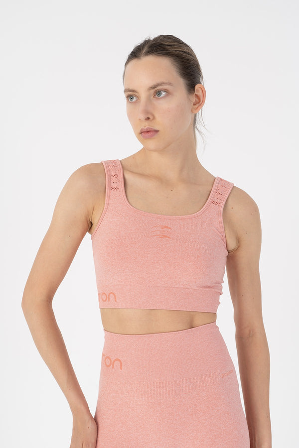 SlimFit Kadın Düz Yaka Pembe Bra
