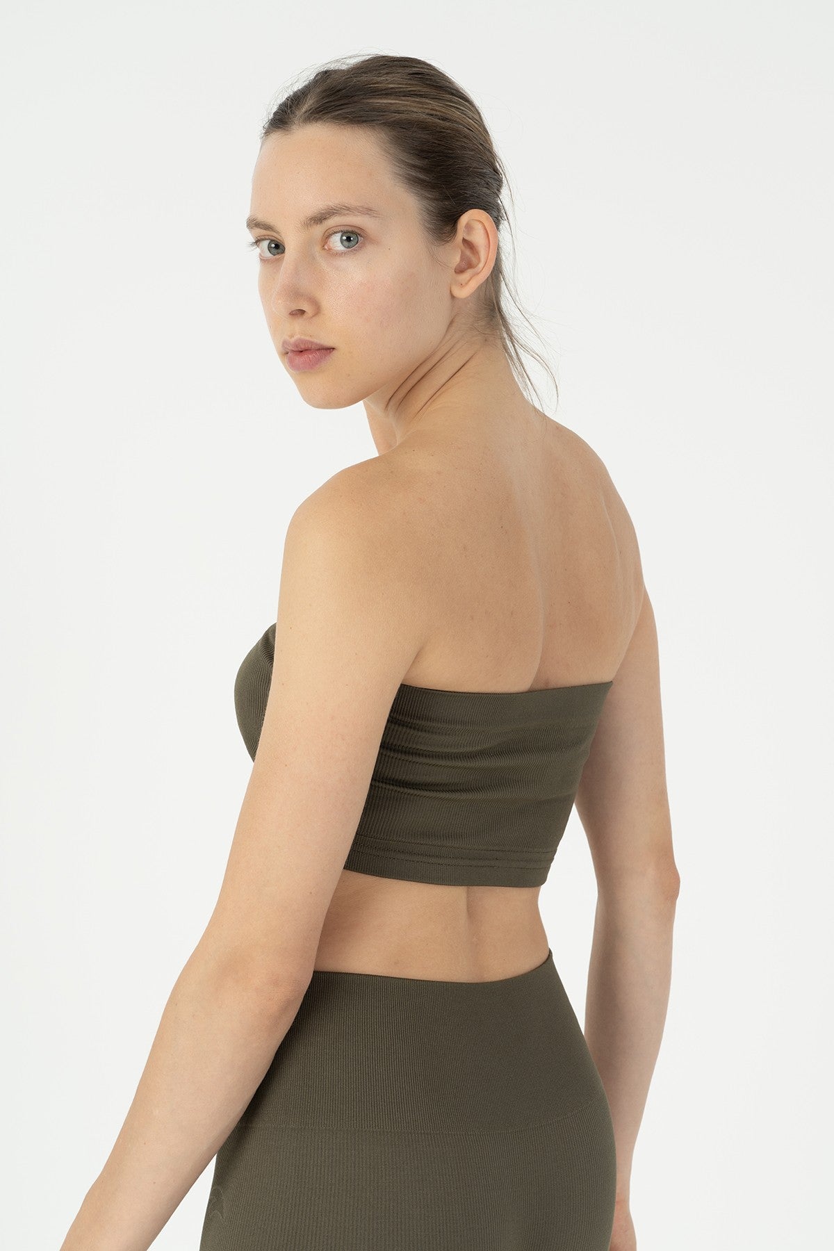 SlimFit Kadın Straplez Haki Bra