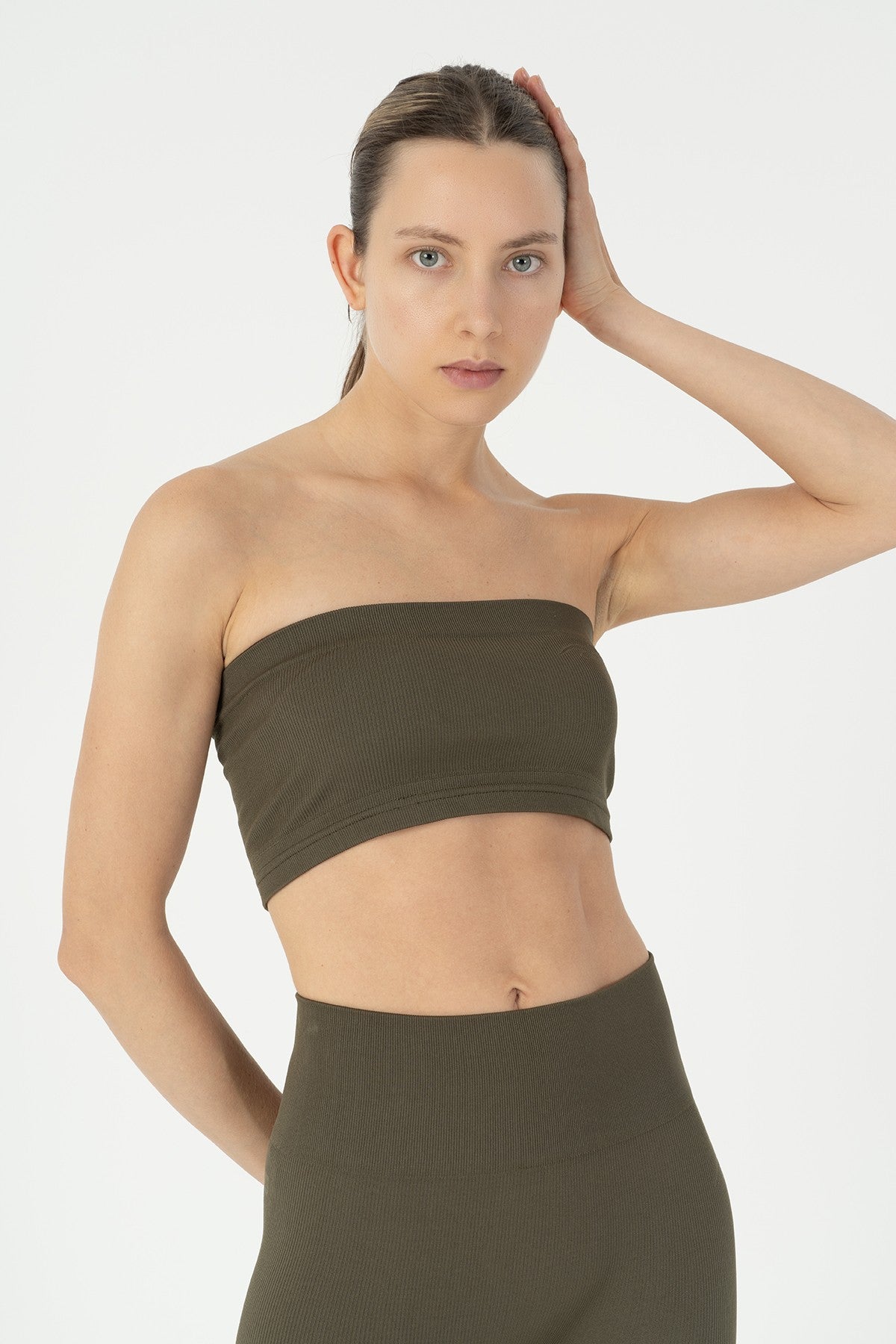 SlimFit Kadın Straplez Haki Bra