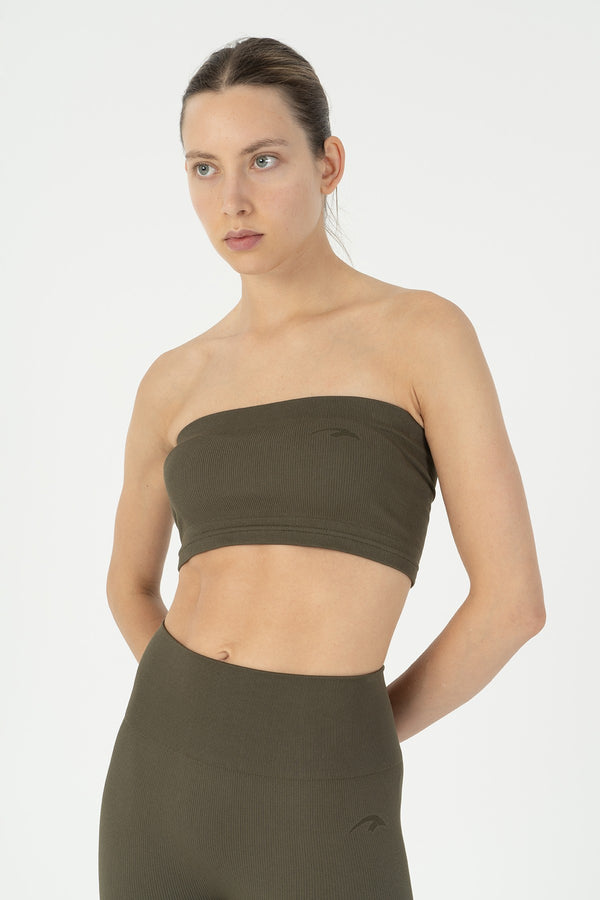 SlimFit Kadın Straplez Haki Bra