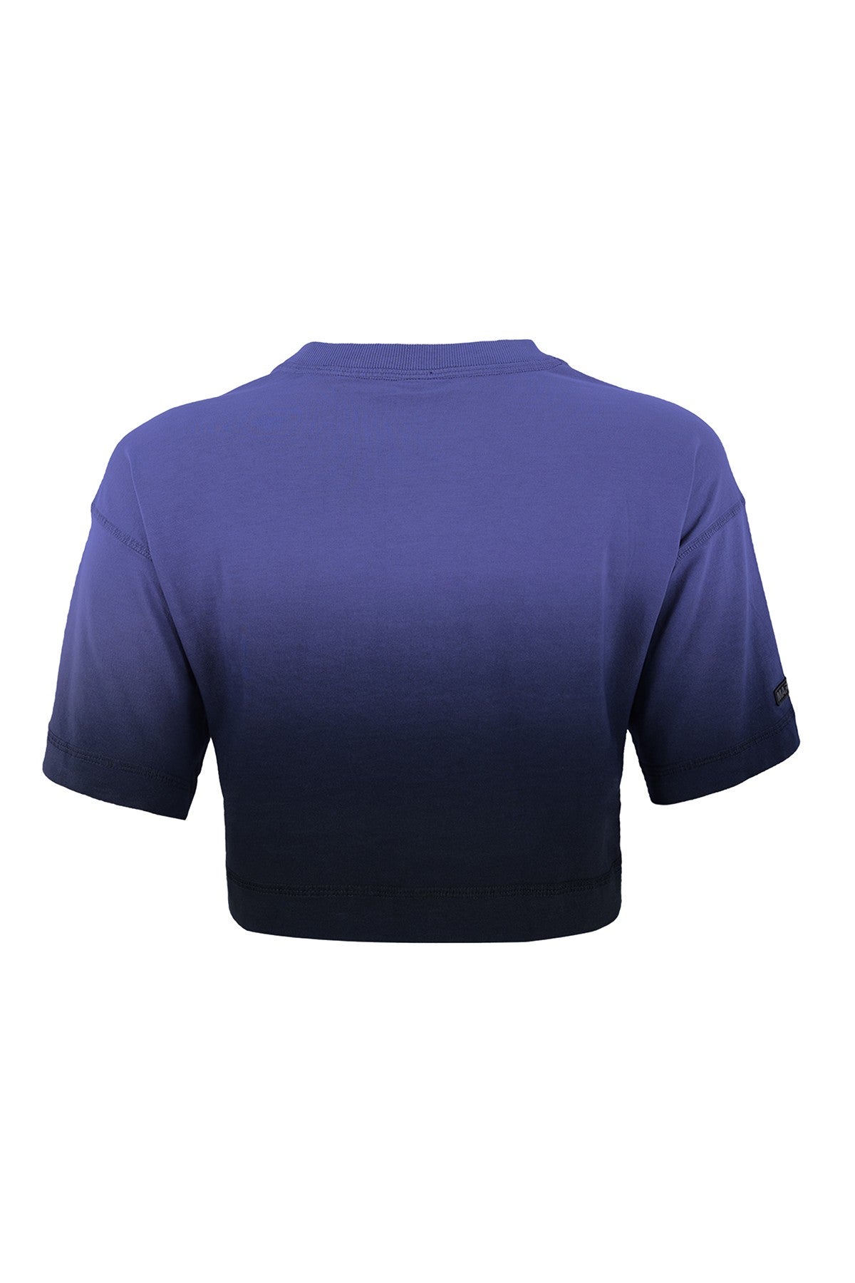 Comfort Kadın Bisiklet Yaka Mor Crop Top